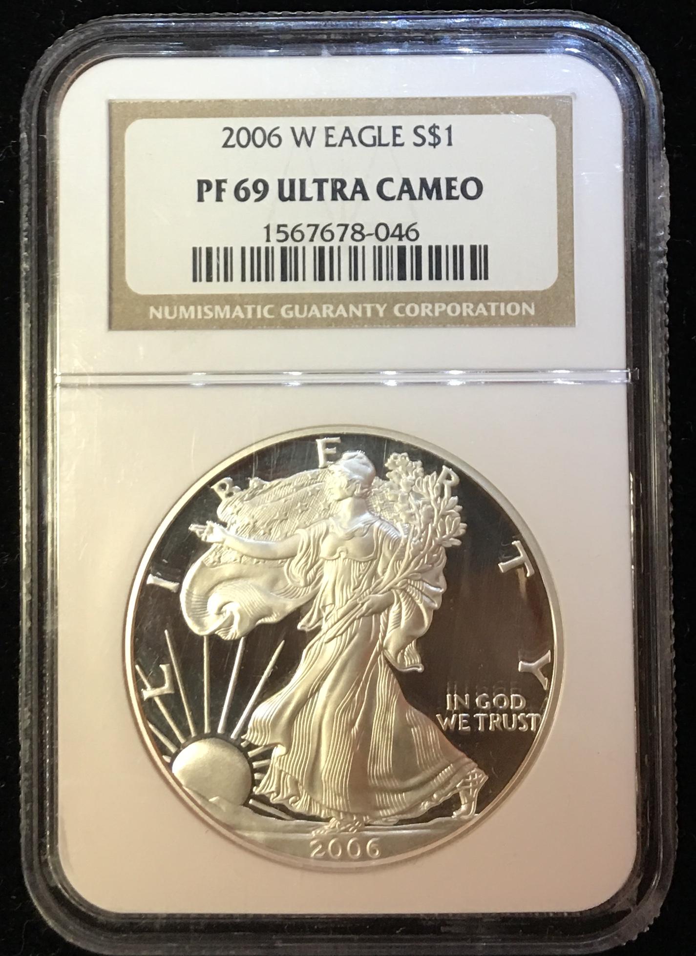 2006-W $1 Proof American Silver Eagle NGC PF69 Ultra (1 of 2)