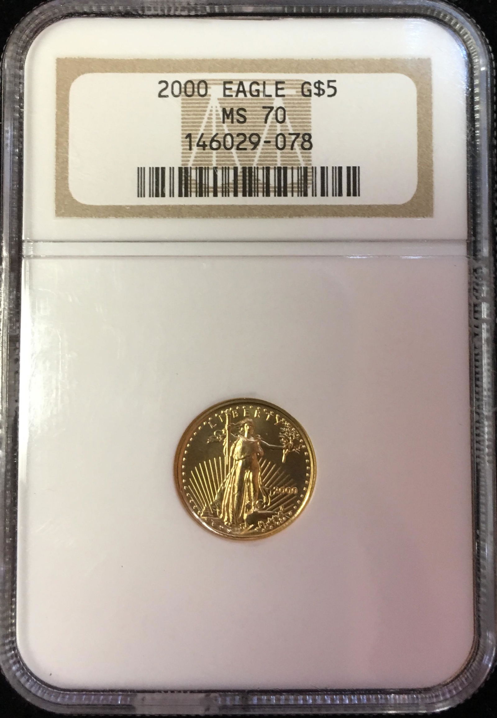 2000 $5 American 1/10 Gold Eagle NGC MS70 (1 of 6)