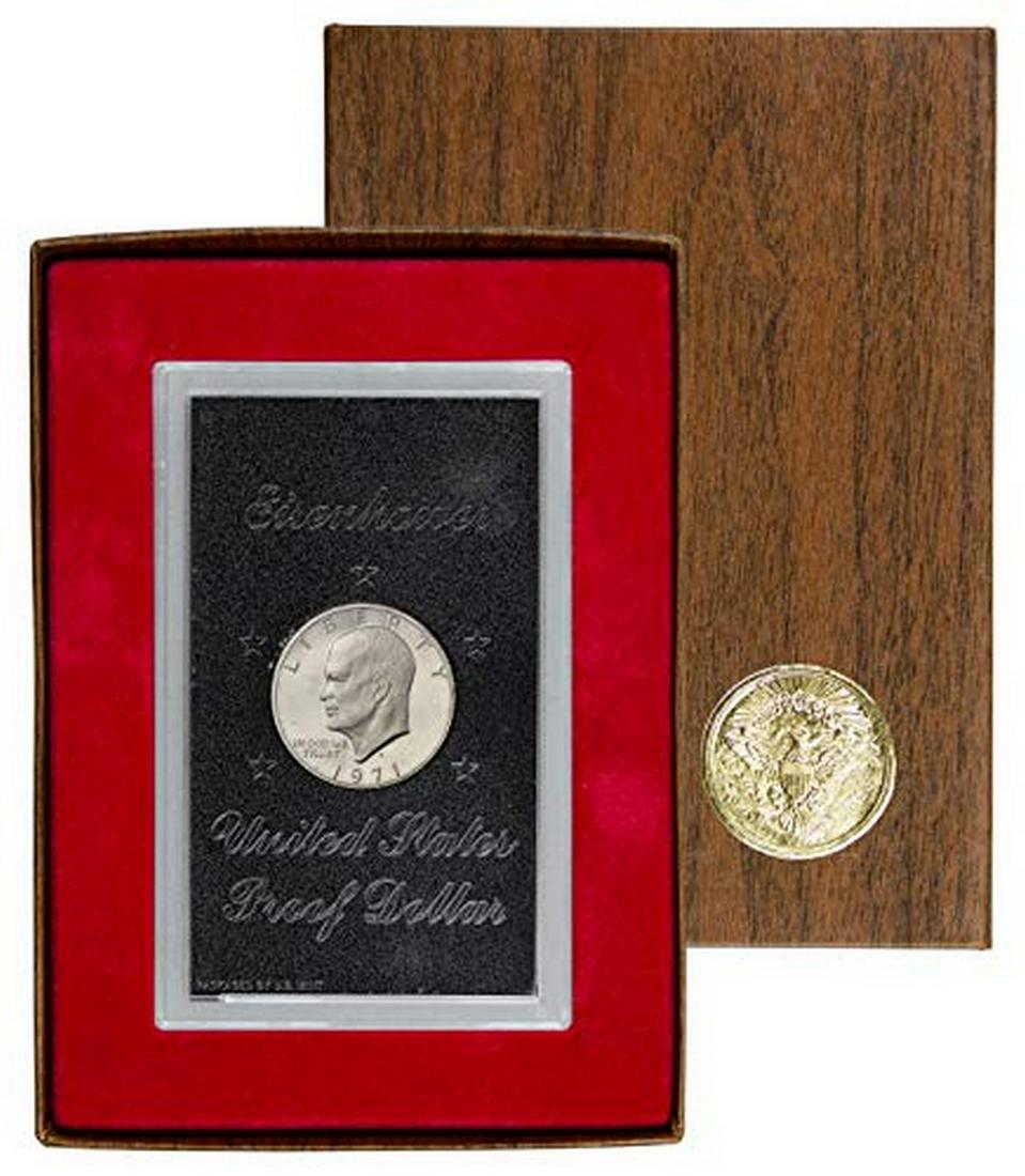 1971-S $1 Eisenhower "Brown Ike" 40% Silver Dollar in (1 of 3)