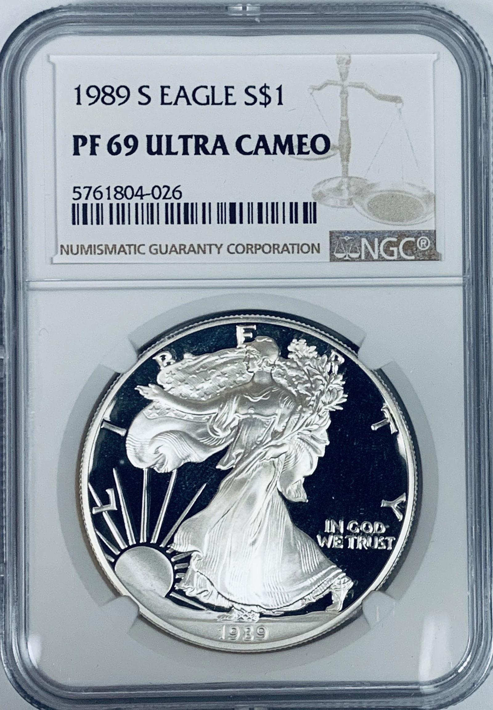 1989-S $1 American Silver Eagle NGC PF69 UCAM - Ultra (1 of 4)