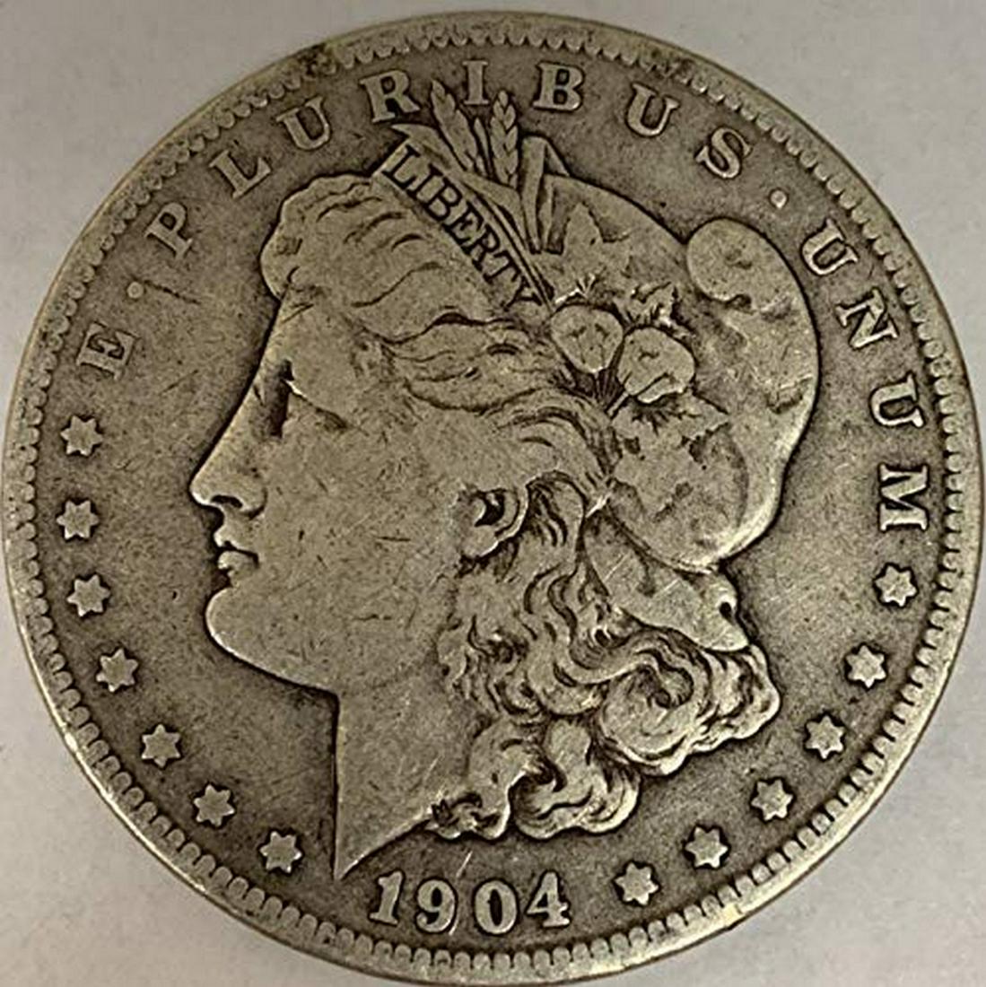 1904 P Morgan Silver Dollar Average Circulated $1 G-VG (1 of 3)