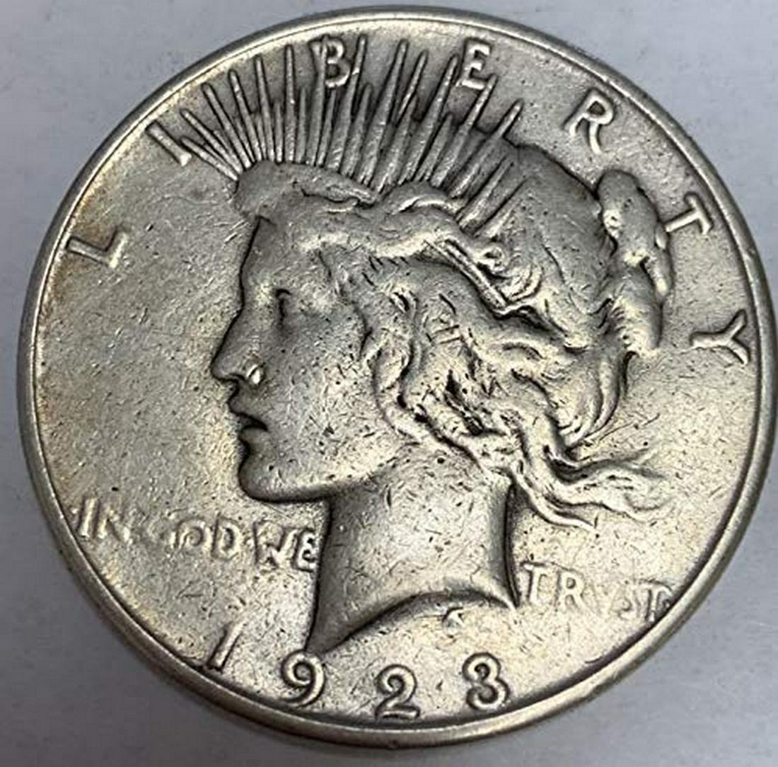 1923 S Peace Silver Dollar Average Circulated $1 V-VF (1 of 1)