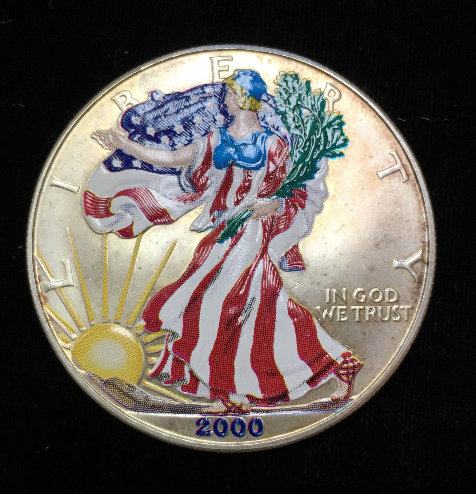 2000 $1 American Silver Eagles Colorized Obverse BU (1 of 2)