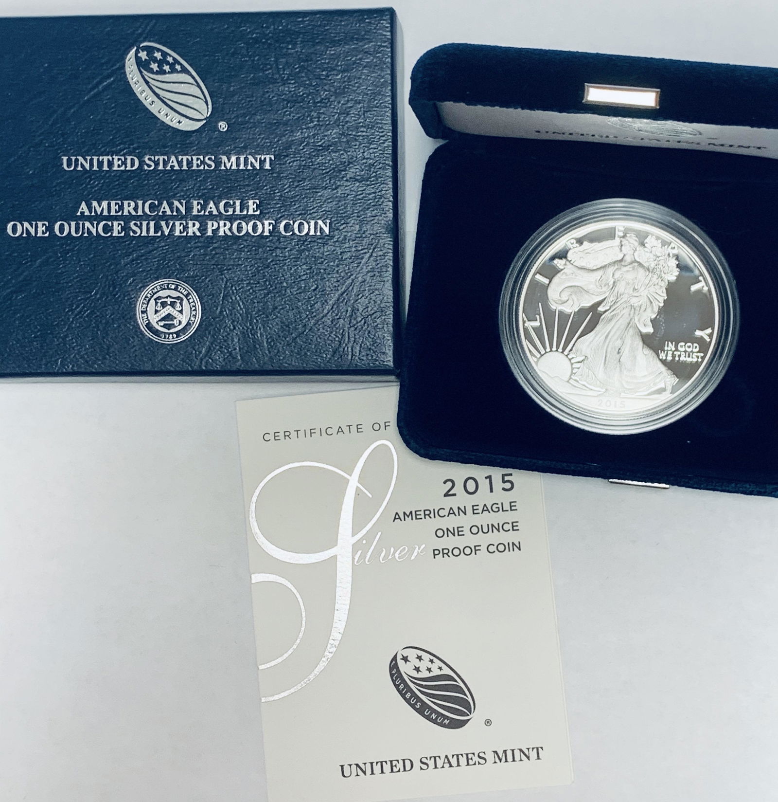 2015-W $1 Proof American Silver Eagle 1 oz ASE in OGP & (1 of 4)