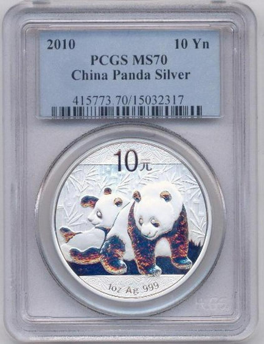 2010 China Panda Silver 10 YN MS70 PCGS (1 of 1)