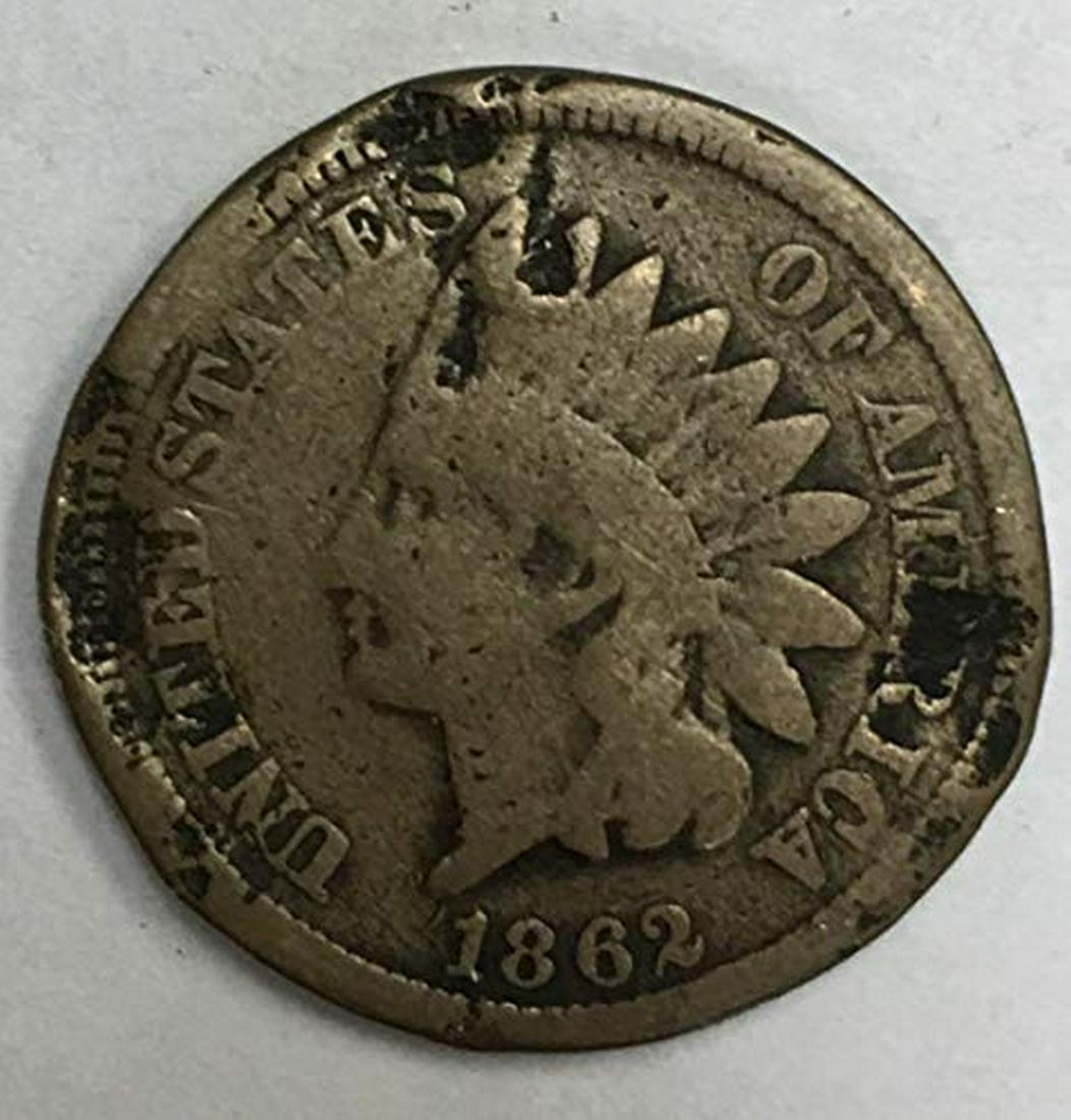 1862 Indian Head Cent Copper-Nickel 1c AG (1 of 1)