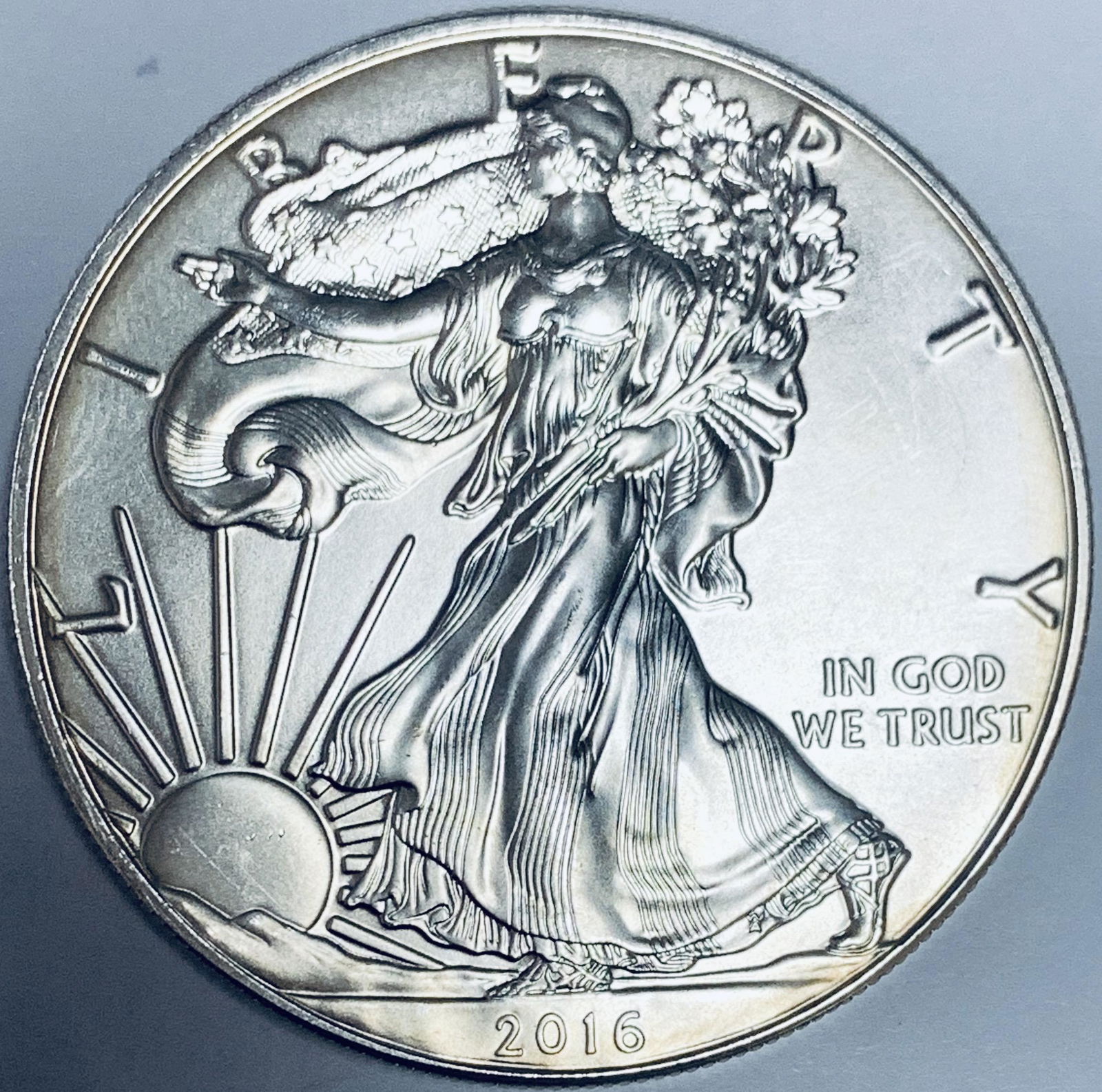 2016 $1 American Silver Eagle 1 oz Fine Silver (1 of 2)