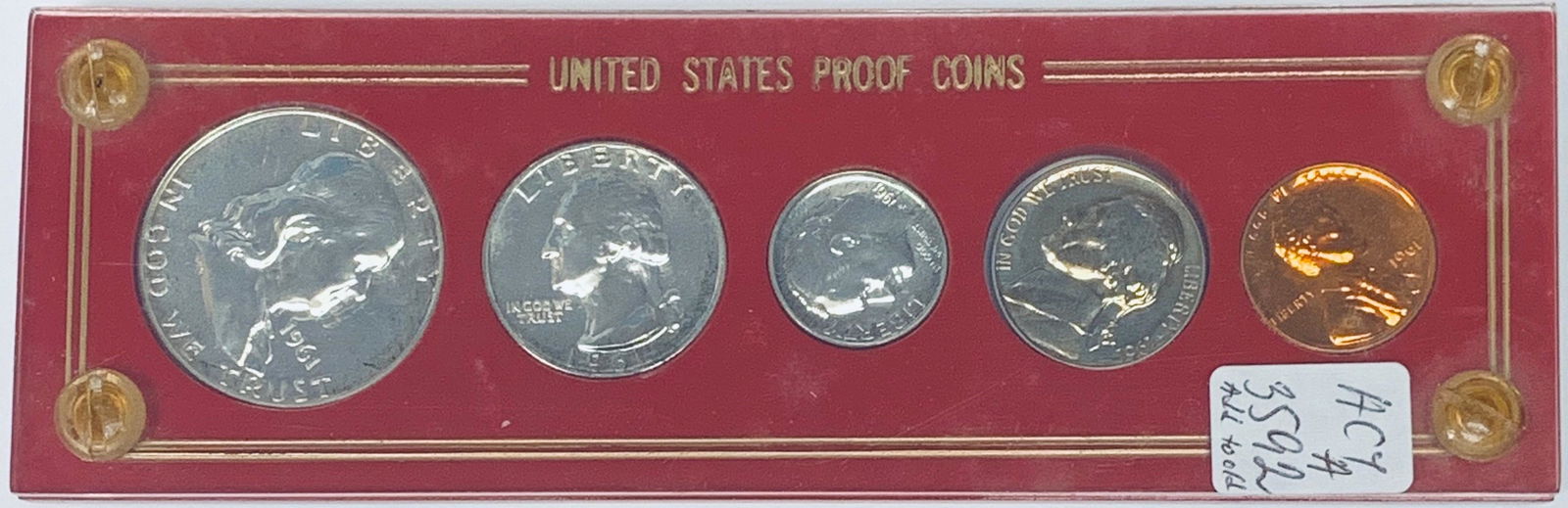 1961 US Silver Proof Set in Capital Holder - Silver (1 of 6)