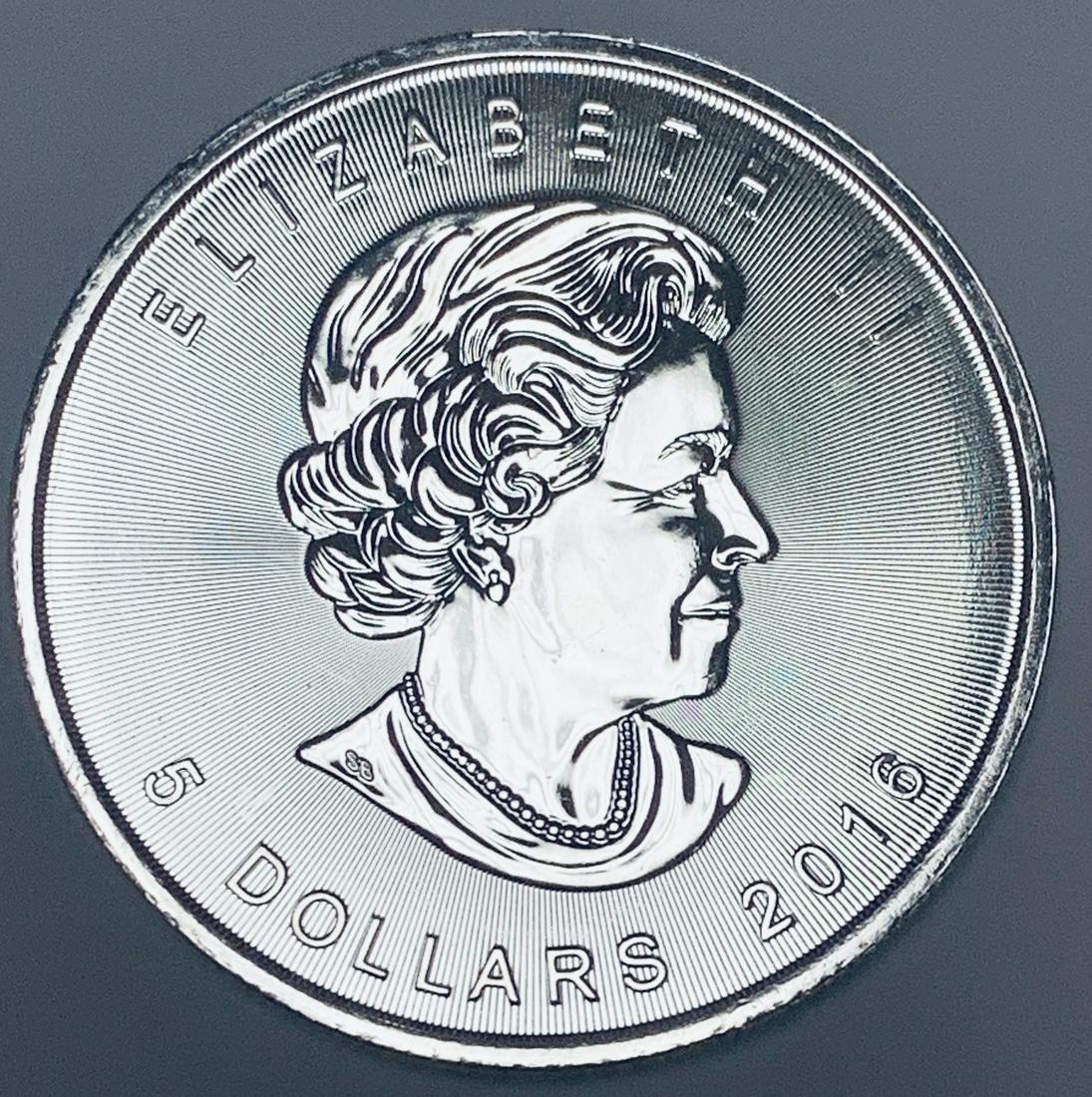 2016 $5 Canada Maple Leaf 1oz. Fine Silver (1 of 2)