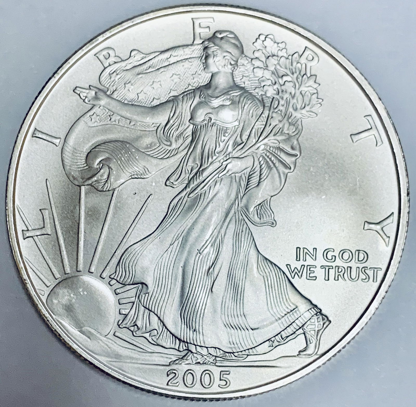 2005 $1 American Silver Eagle 1oz .999 Fine Silver BU (1 of 2)