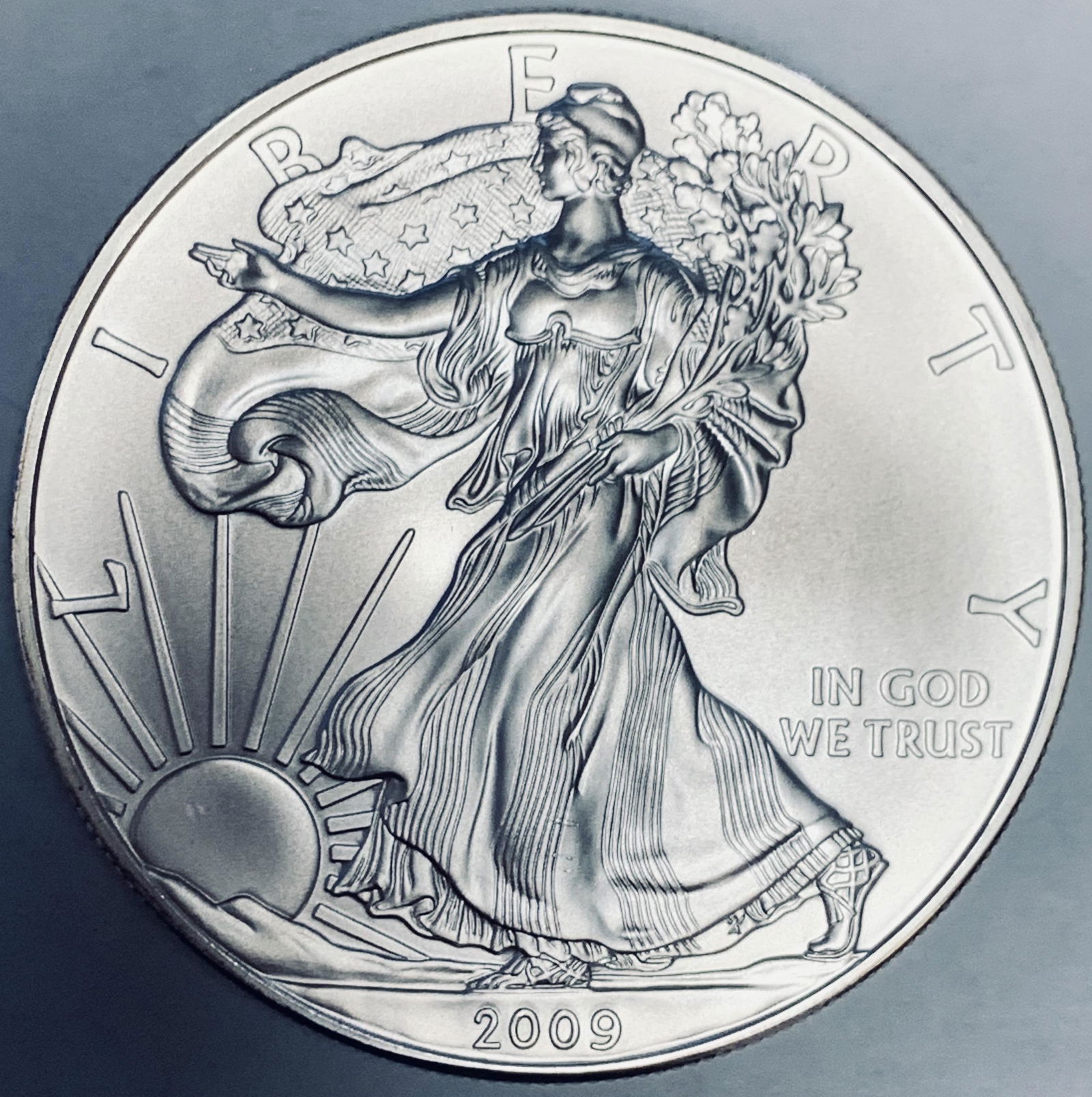 2009 $1 American Silver Eagle 1oz .999 Fine Silver BU (1 of 2)
