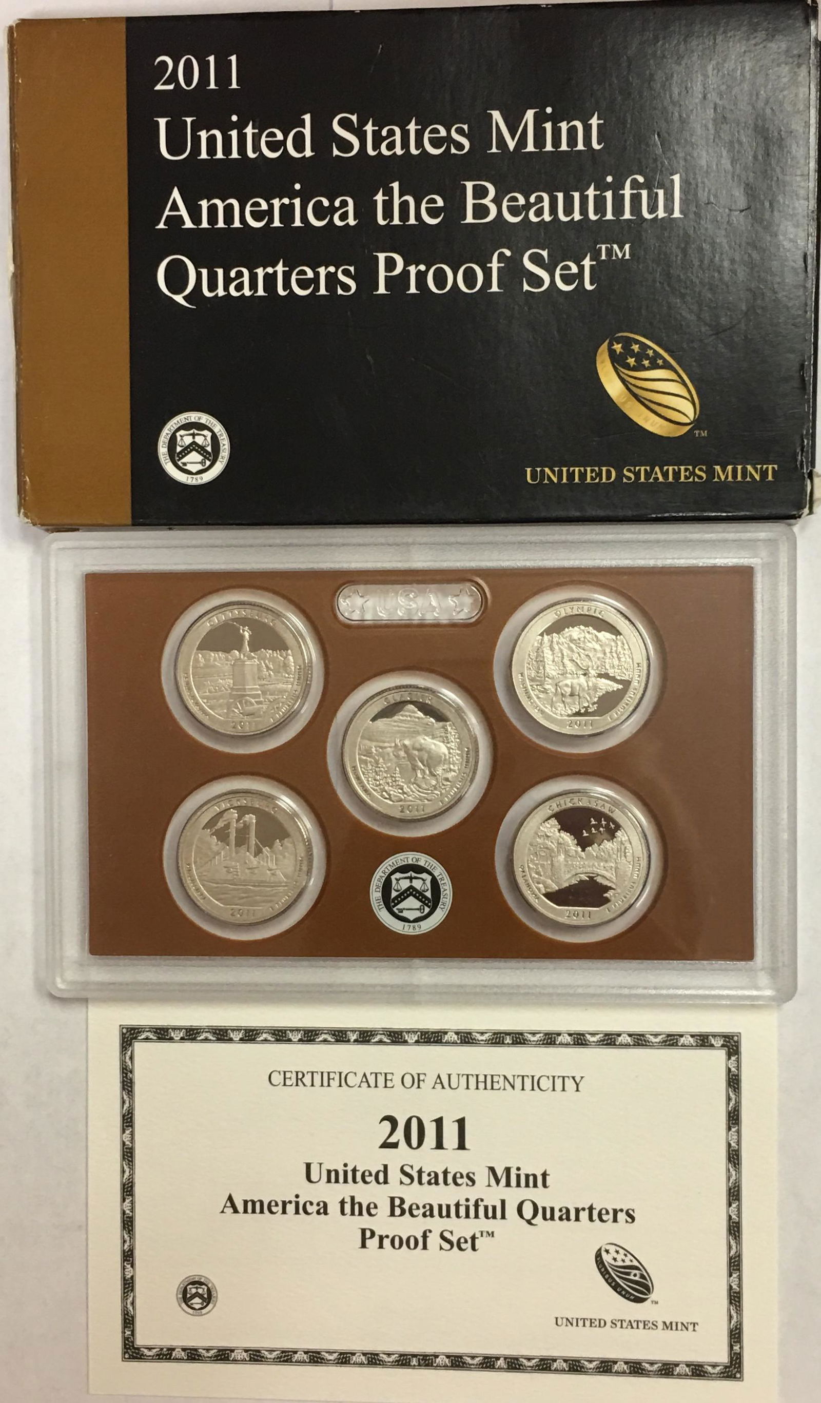 2011-S US Mint America the Beautiful Quarter Proof Set (1 of 3)