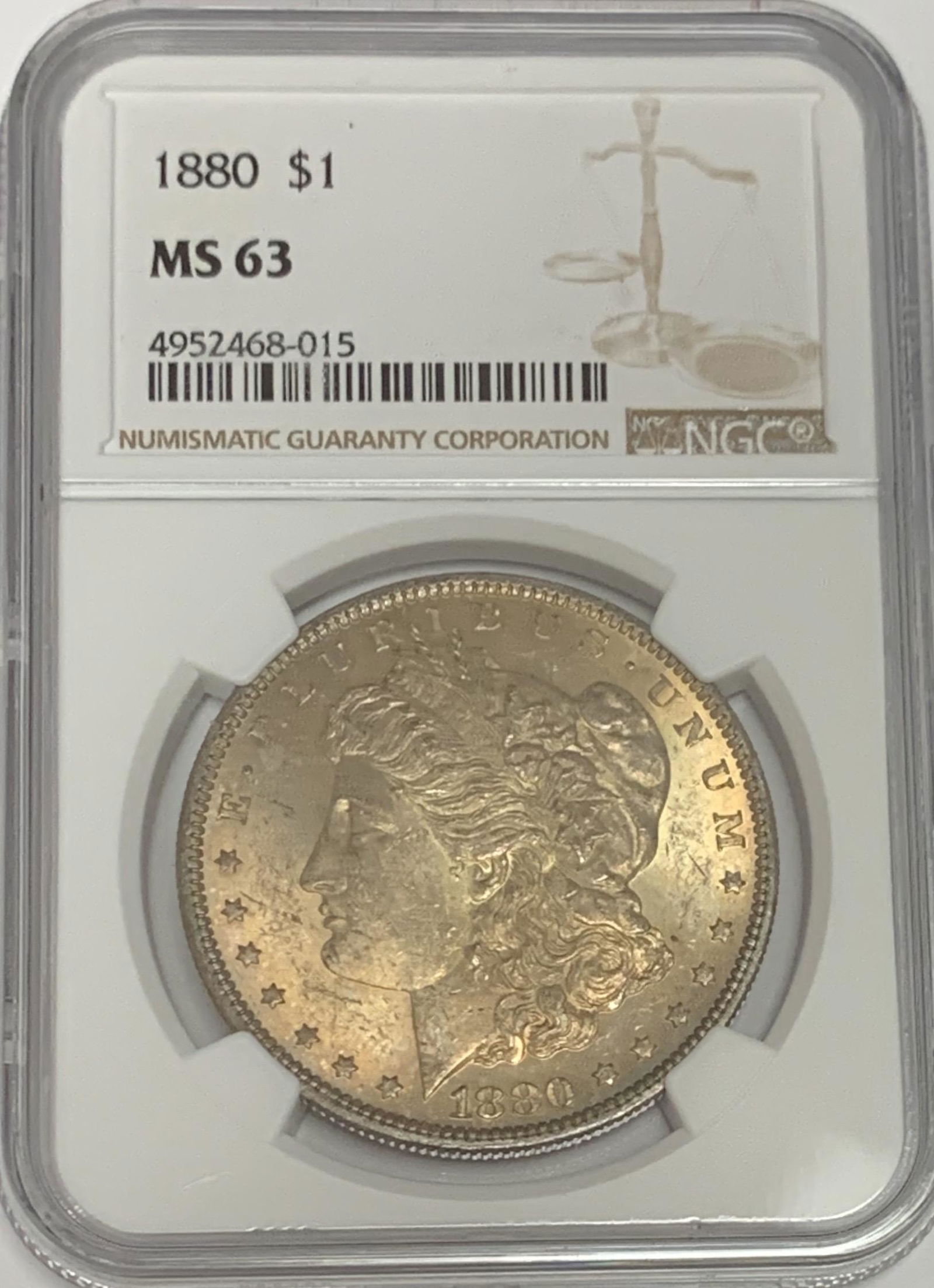 1880-P $1 Morgan Silver  Dollar NGC MS63 (1 of 4)