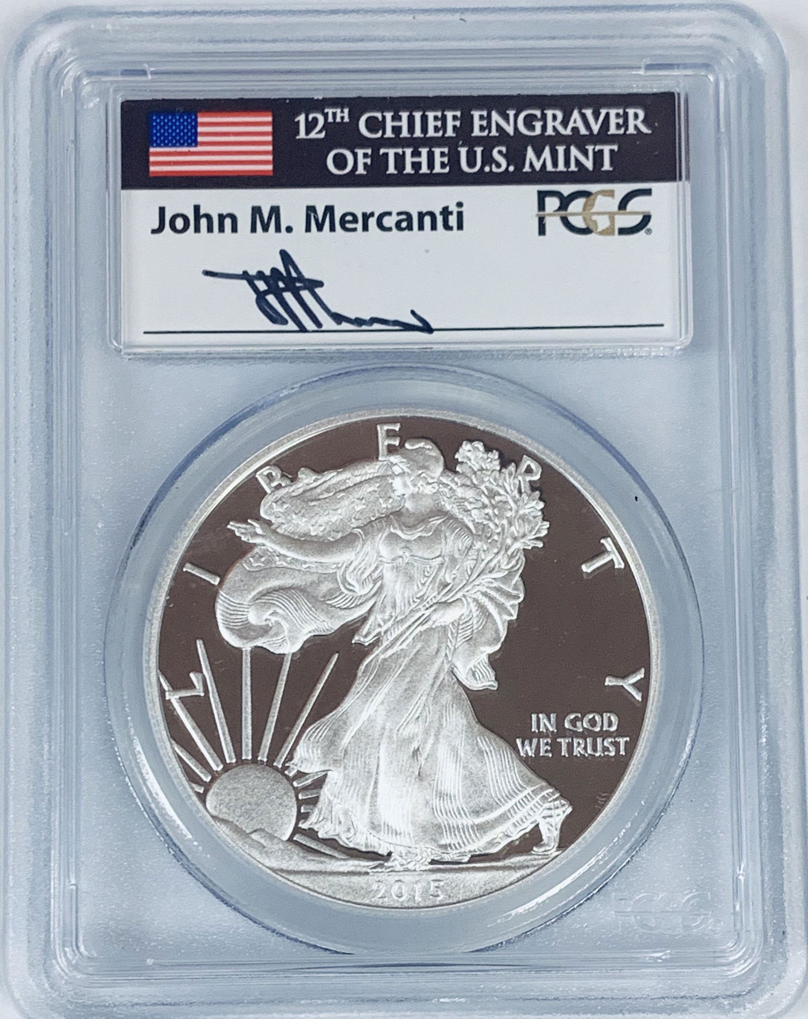 2015-W Silver Eagle FDOI - PCGS PR70DCAM - MERCANTI - (1 of 2)