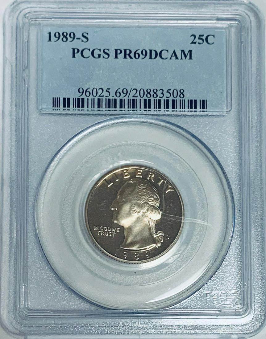 1989-S Washington Quarter PCGS PR69 DCAM (1 of 4)