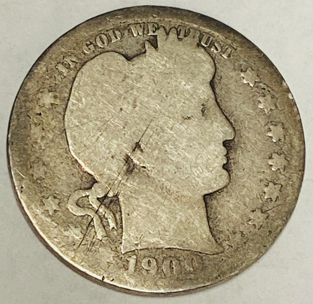 1900-P 25c Silver Barber Quarter G-VG (1 of 2)