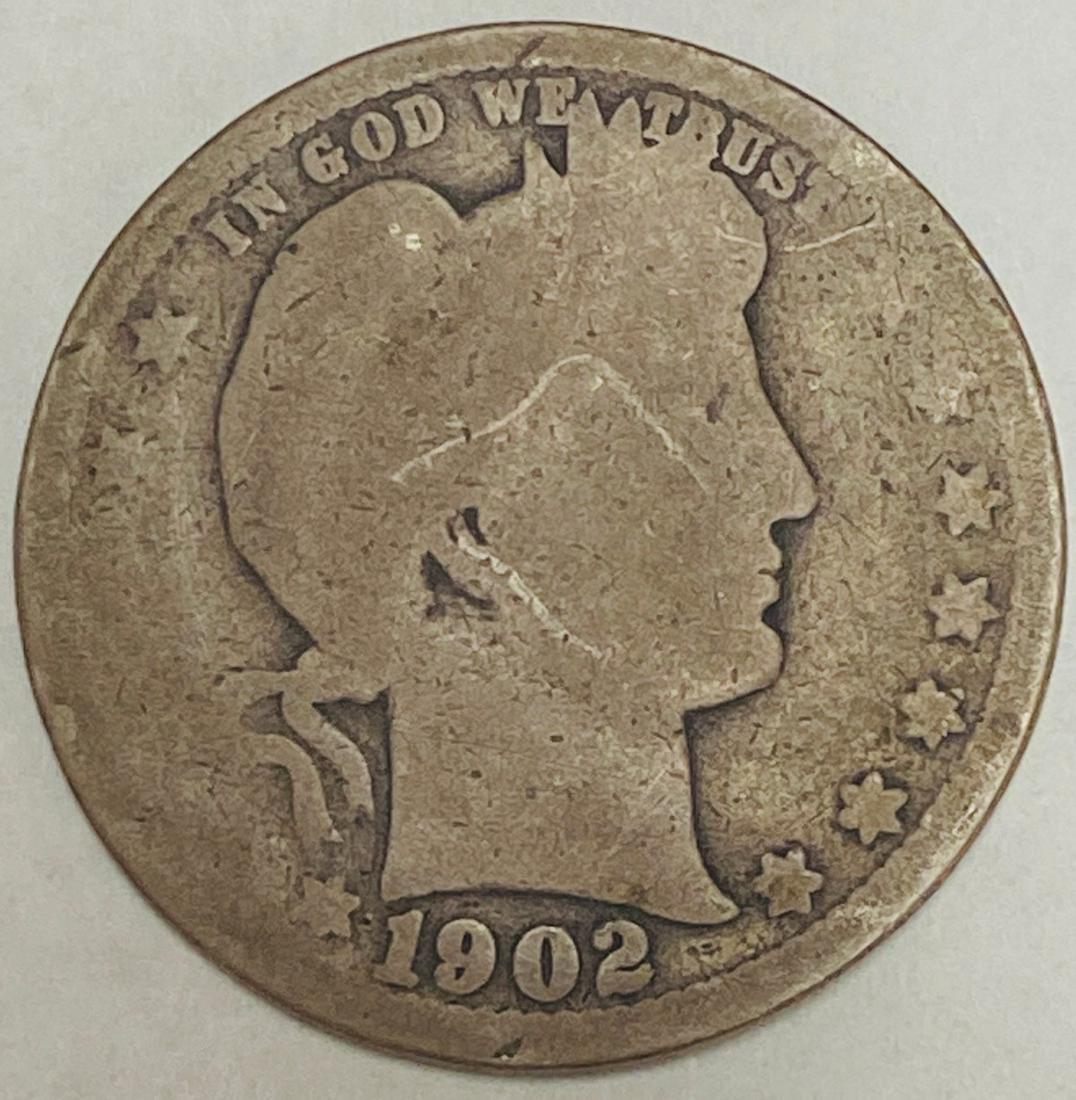 1902-P 25c Silver Barber Quarter G-VG (1 of 2)
