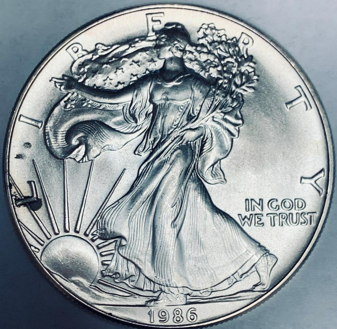 1986 $1 American Silver Eagle BU (1 of 2)