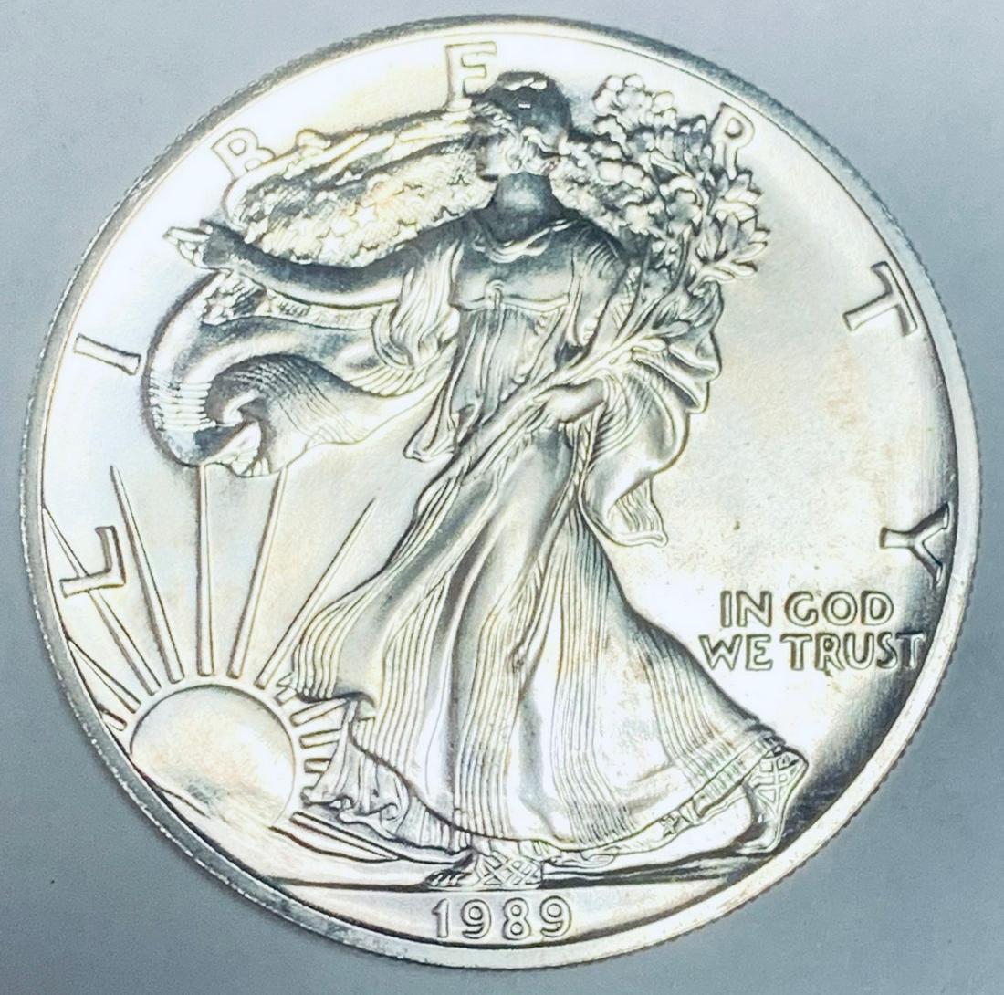 1989 $1 American Silver Eagle BU (1 of 2)