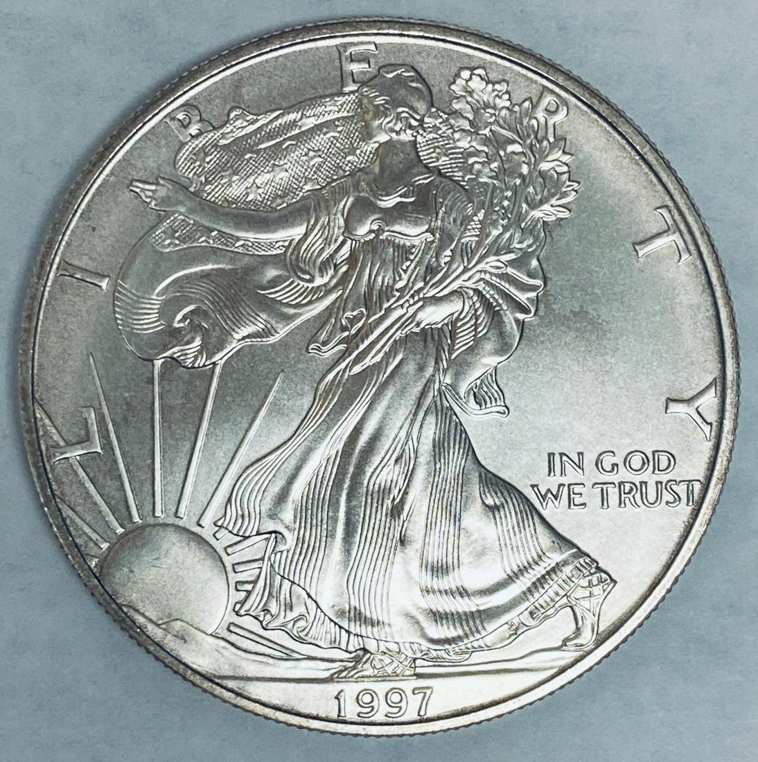 1997 $1 American Silver Eagle 1oz BU (1 of 2)