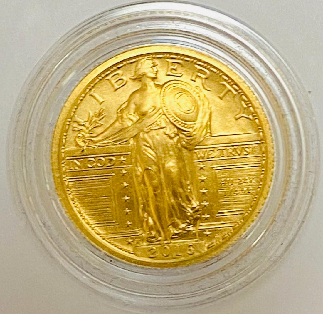 2016-W Standing Liberty Centennial 1/4 oz Gold Quarter (1 of 2)