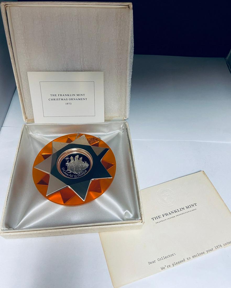 1973 Sterling Silver Franklin Mint Annual Christmas (1 of 9)