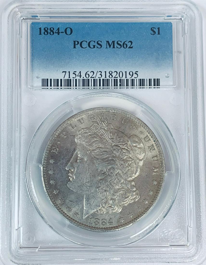 1884-O $1 Morgan Silver Dollar PCGS MS62 (1 of 4)