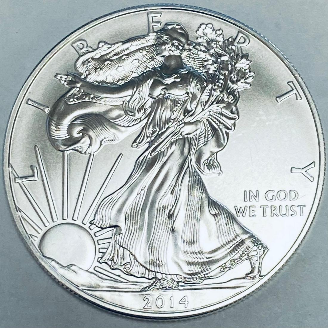 2014 $1 American Silver Eagle 1oz BU (1 of 2)