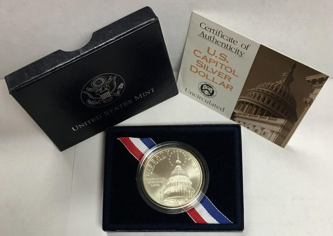 1994-D $1 Capitol Bicentennial Commemorative Silver (1 of 5)