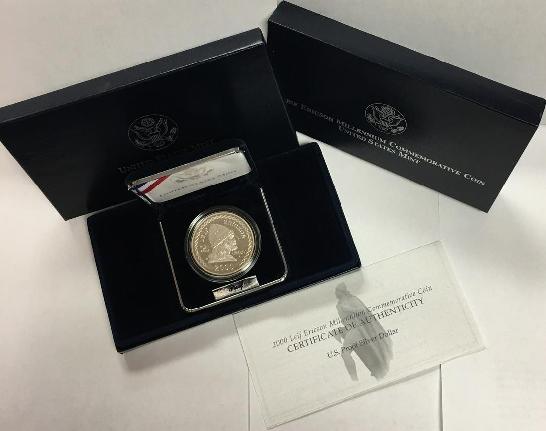 2000-P $1 Leif Ericson Millennium Commemorative Silver (1 of 5)