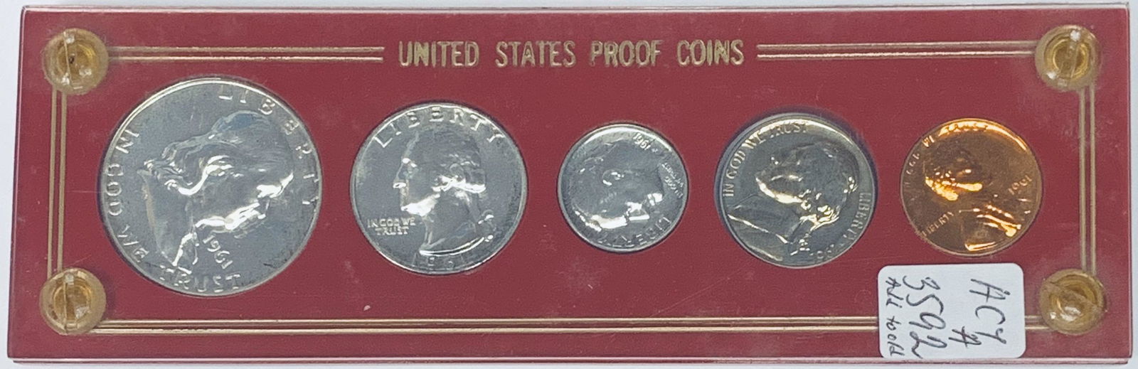 1961 US Silver Proof Set in Capital Holder - Silver (1 of 6)