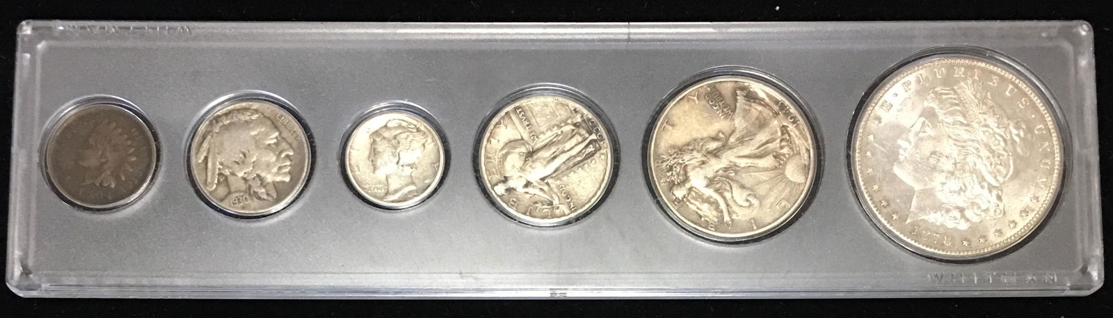 US Type Set: 1878-S Morgan $1 BU, 1943-P Walking (1 of 8)