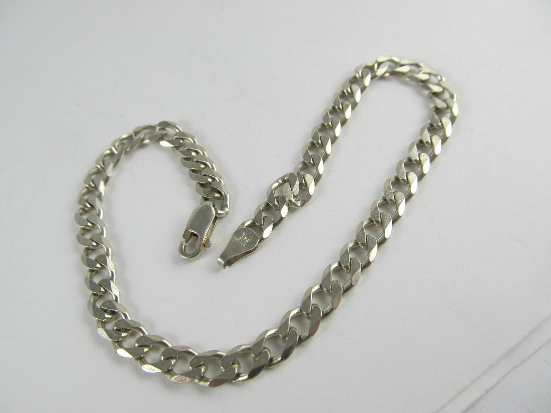 ITALY APPEALING STERLING SILVER LINKED BRACELET LOBSTER (1 of 5)