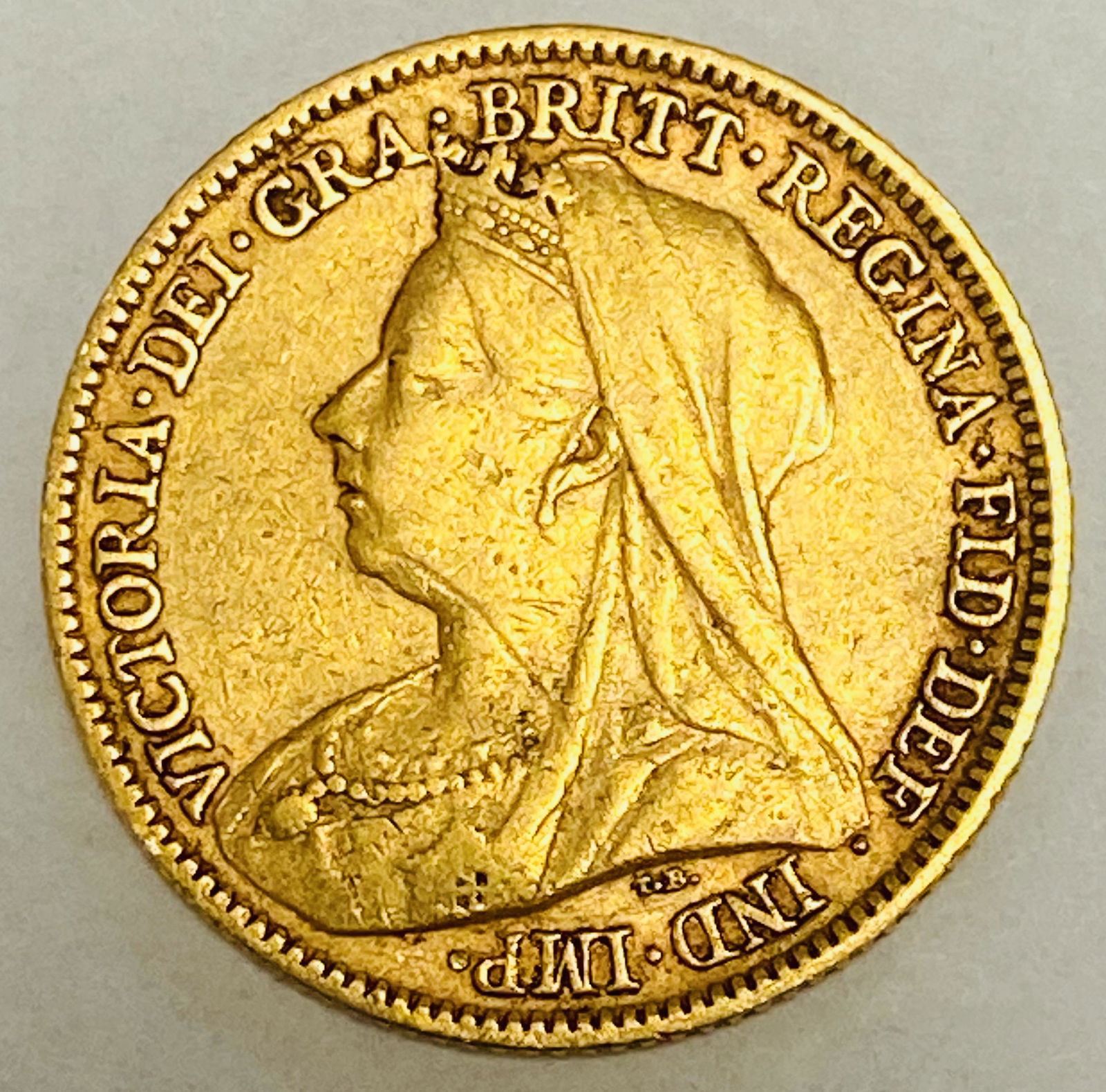 1900 Great Britain 1/2 Sovereign KM# 784 - XF, London (1 of 2)