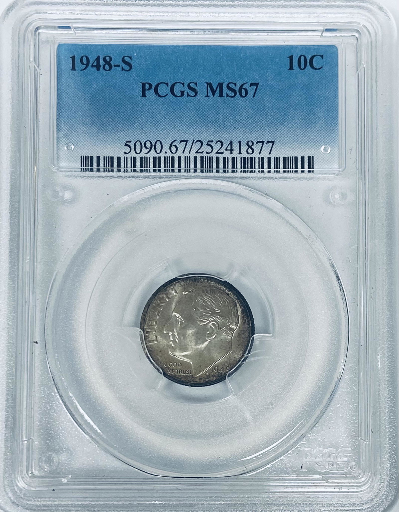 1948 S Roosevelt Dime 5c MS67 PCGS (1 of 4)