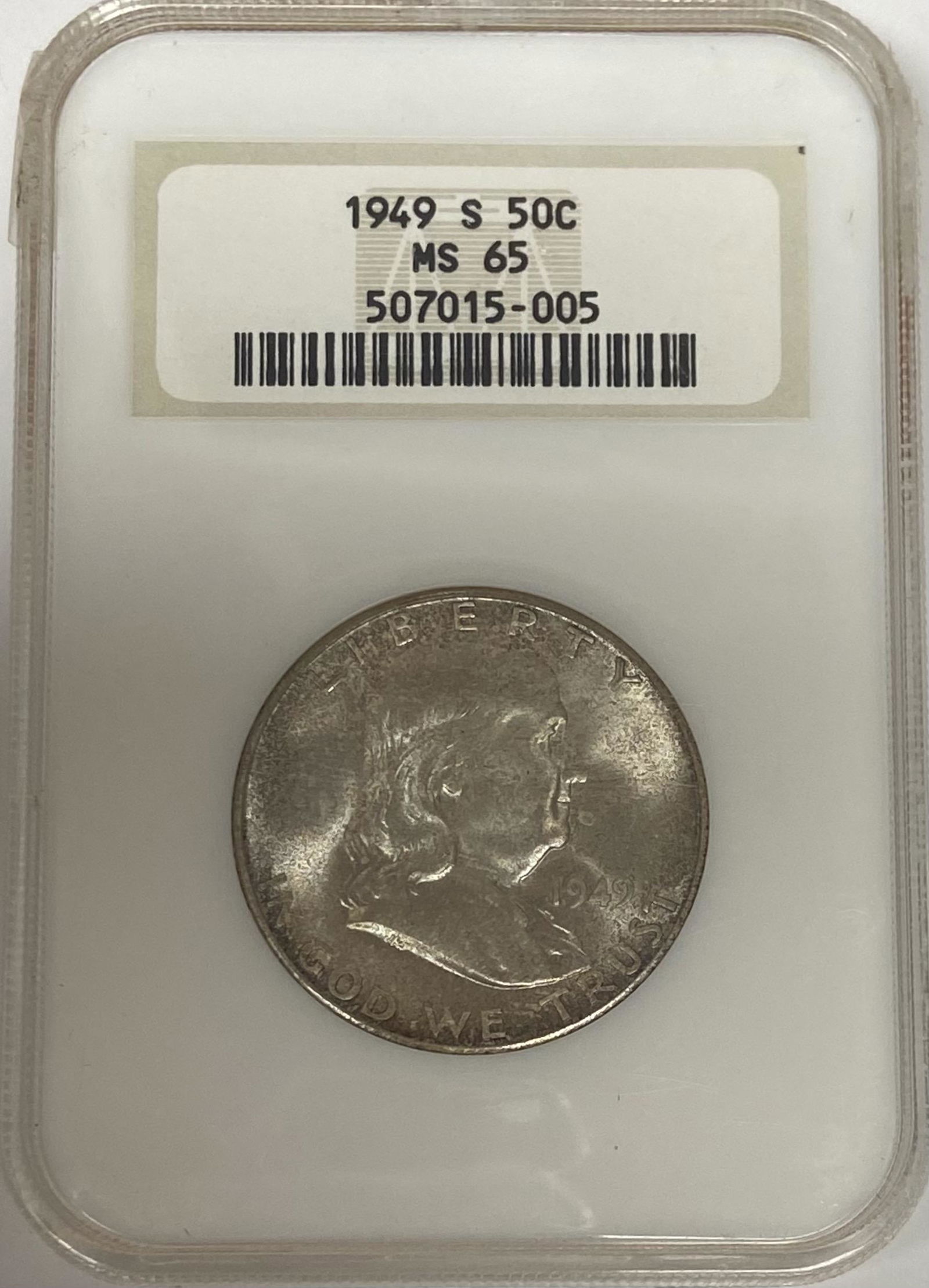 1949 S Franklin Silver Half Dollar 50c MS 65 NGC (1 of 4)