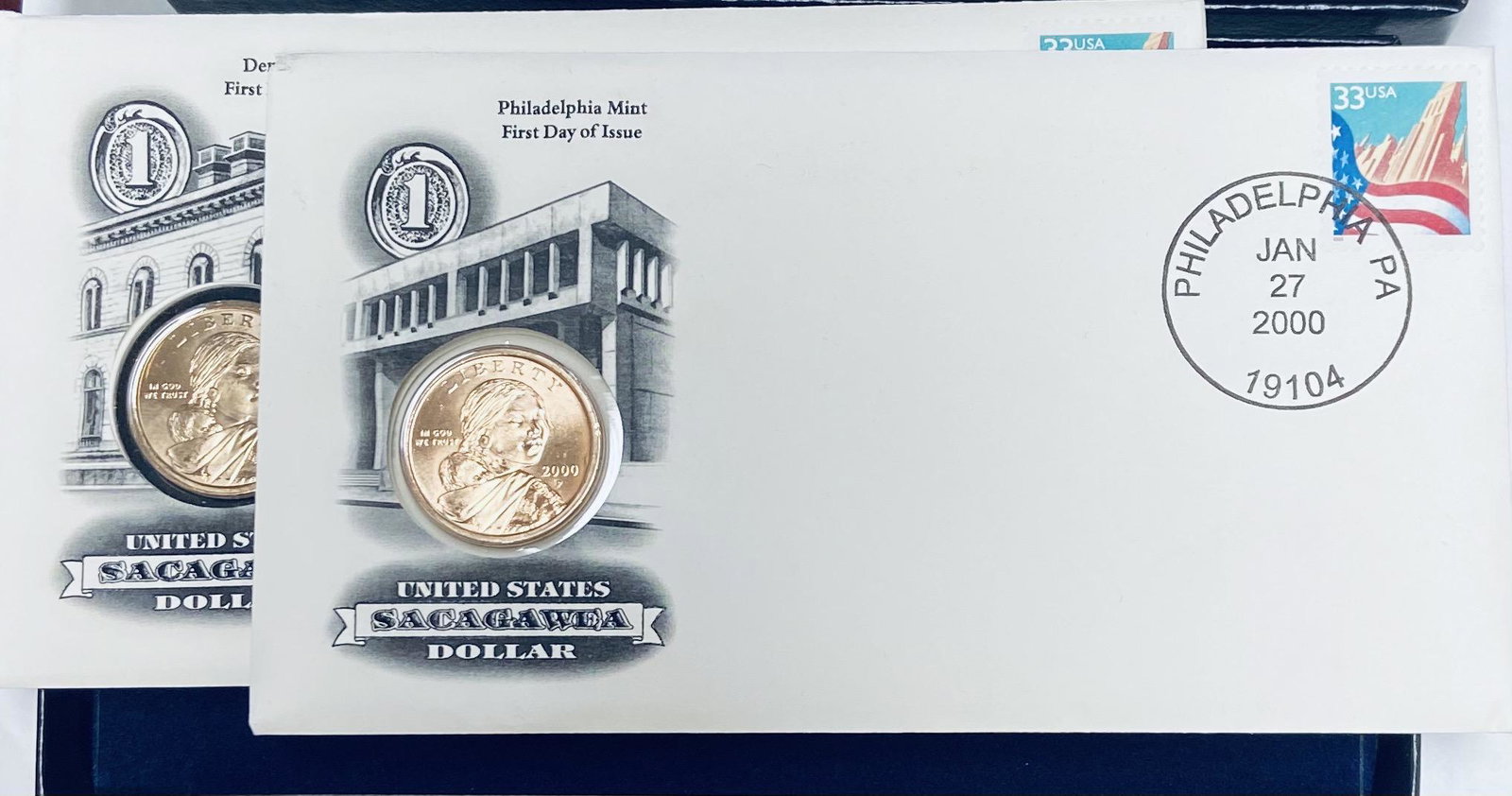 2000 P & D The U.S. Golden Dollar Coin First Day of (1 of 2)