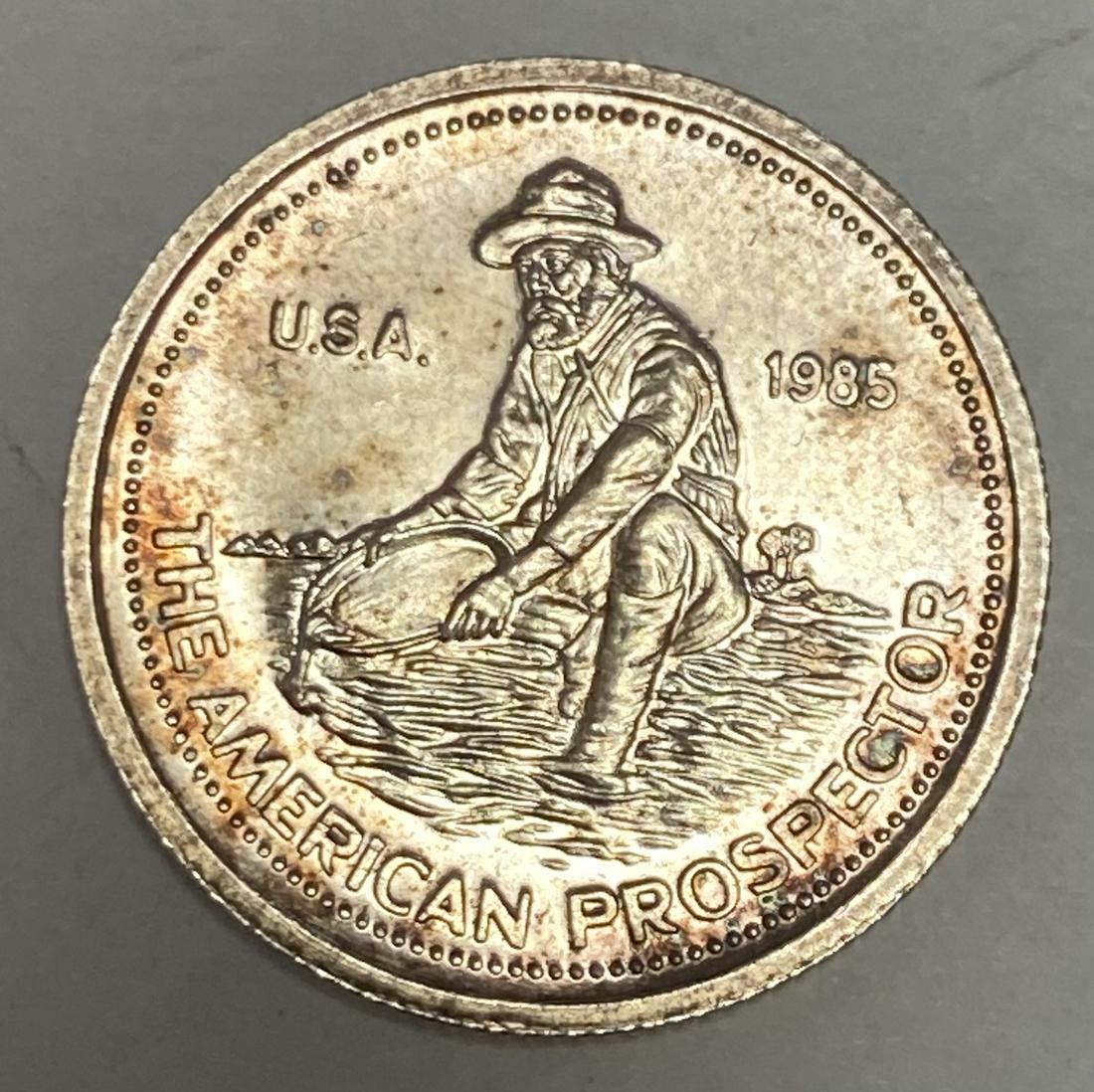 1985 Engelhard American Prospector 1/10 oz Silver Round (1 of 5)