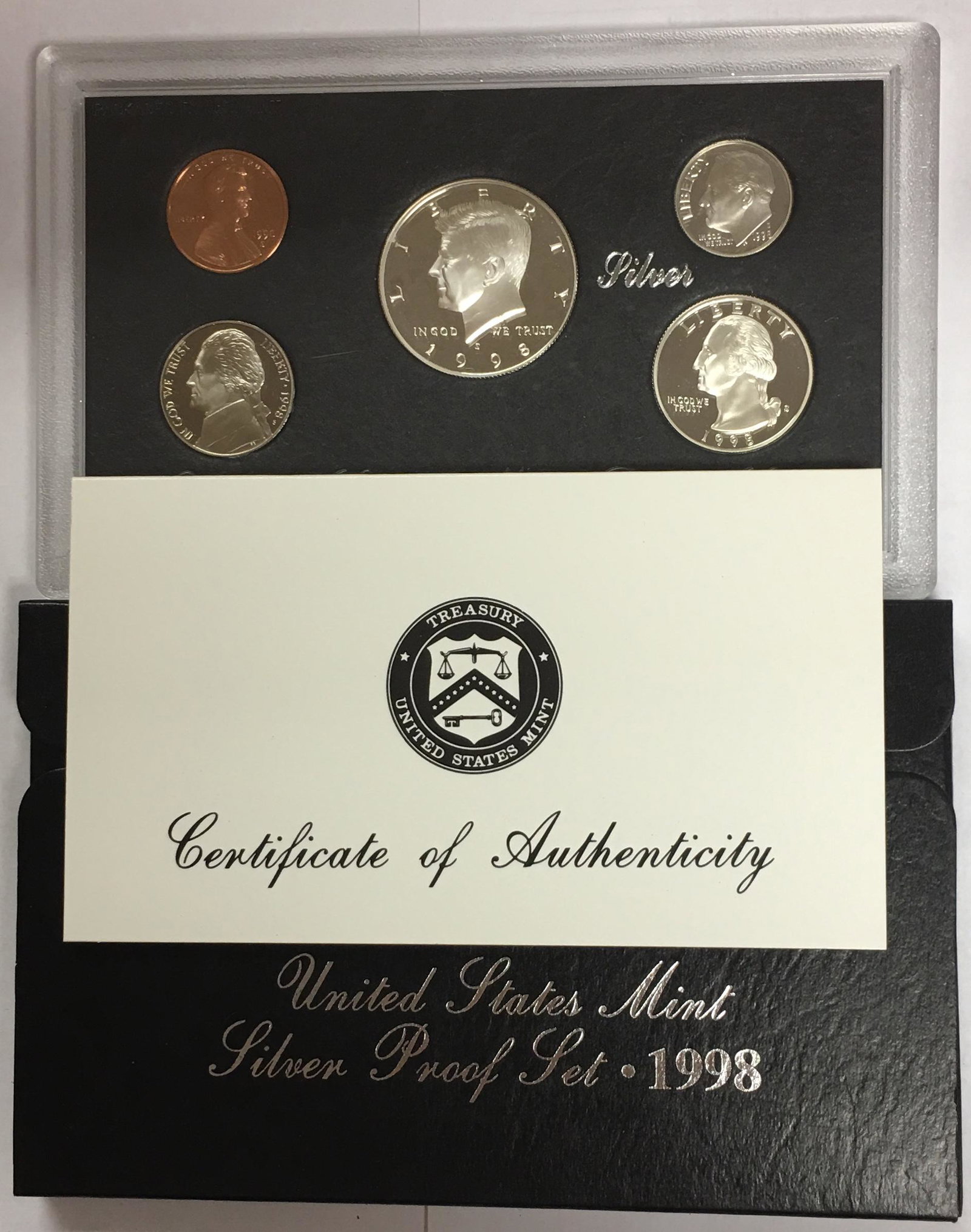 1998-S US Mint Silver Proof Set in OGP & COA (1 of 3)