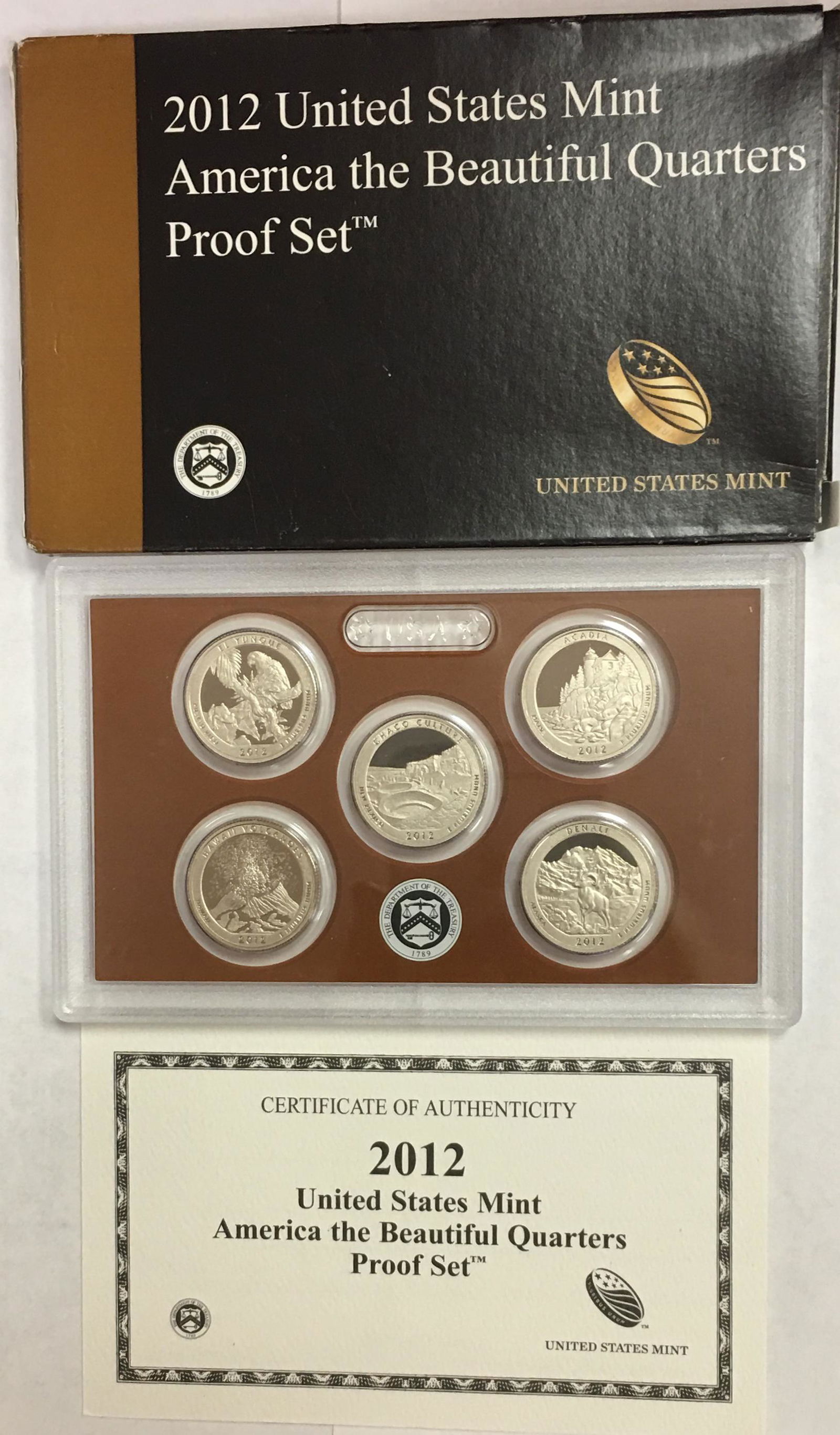2012-S US Mint America the Beautiful Quarter Proof Set (1 of 3)
