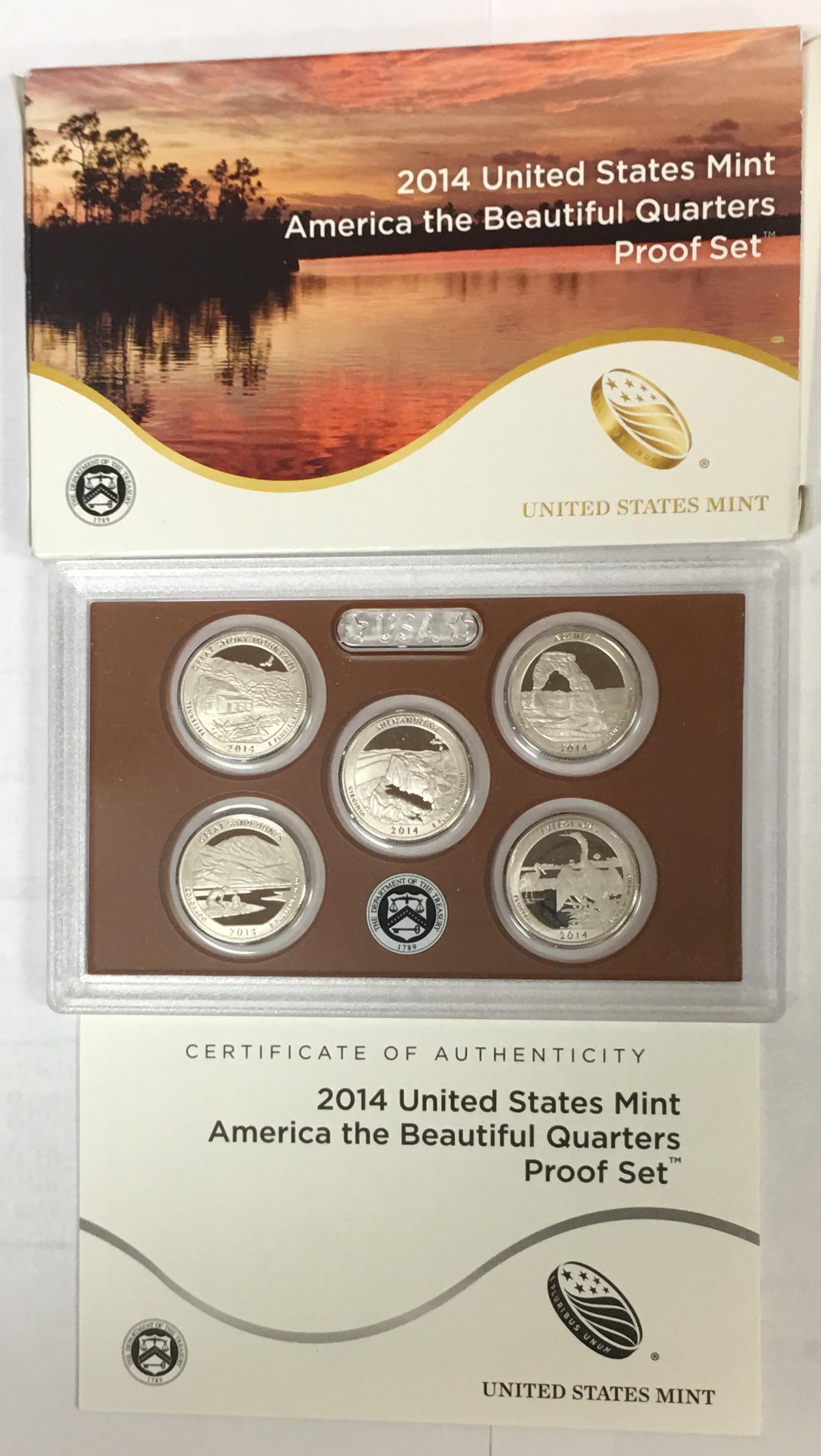 2014-S US Mint America the Beautiful Quarter Proof Set (1 of 3)