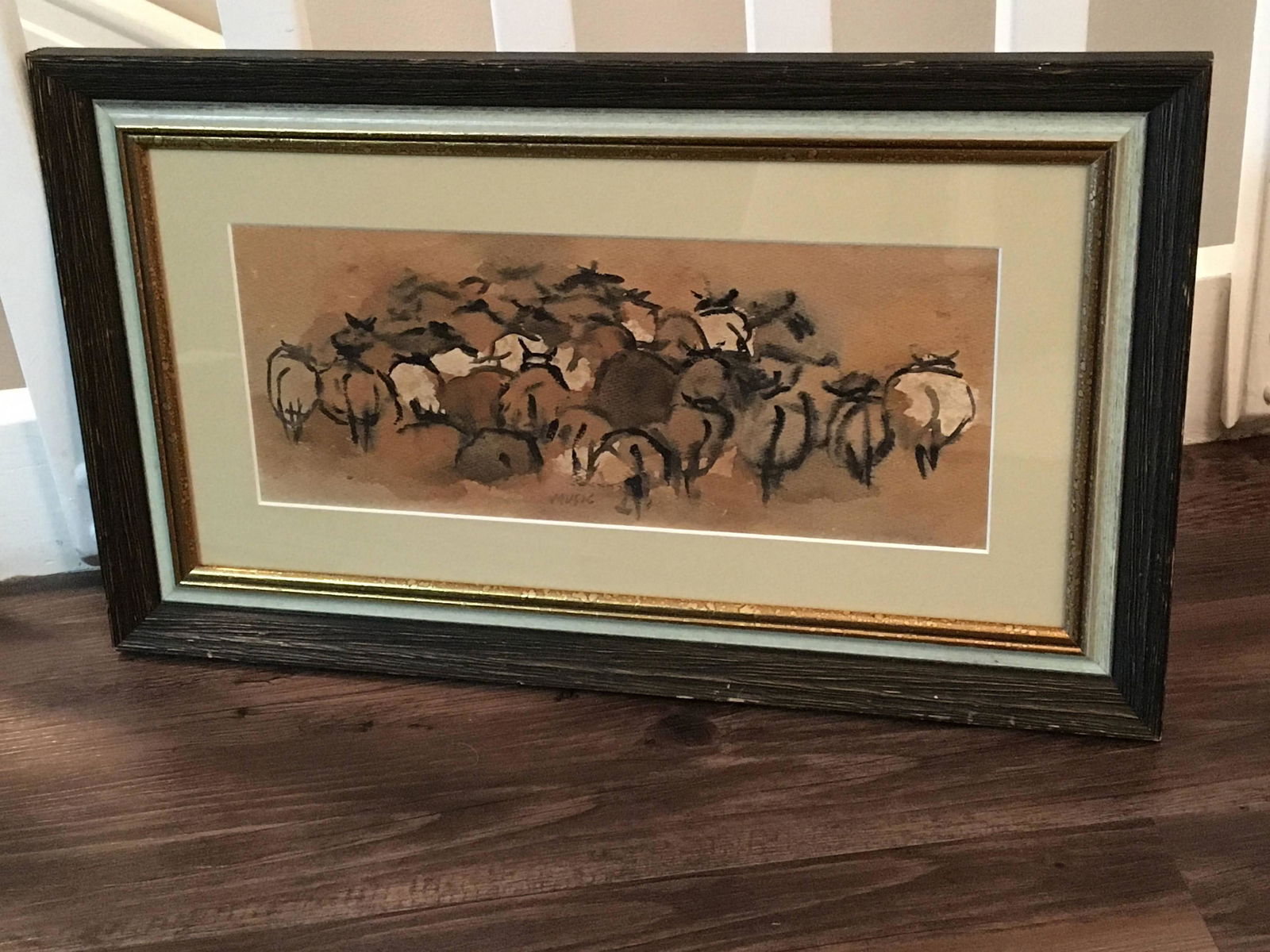 Zoran Music  (Slovene 1909-2005) “Herd in (1 of 3)