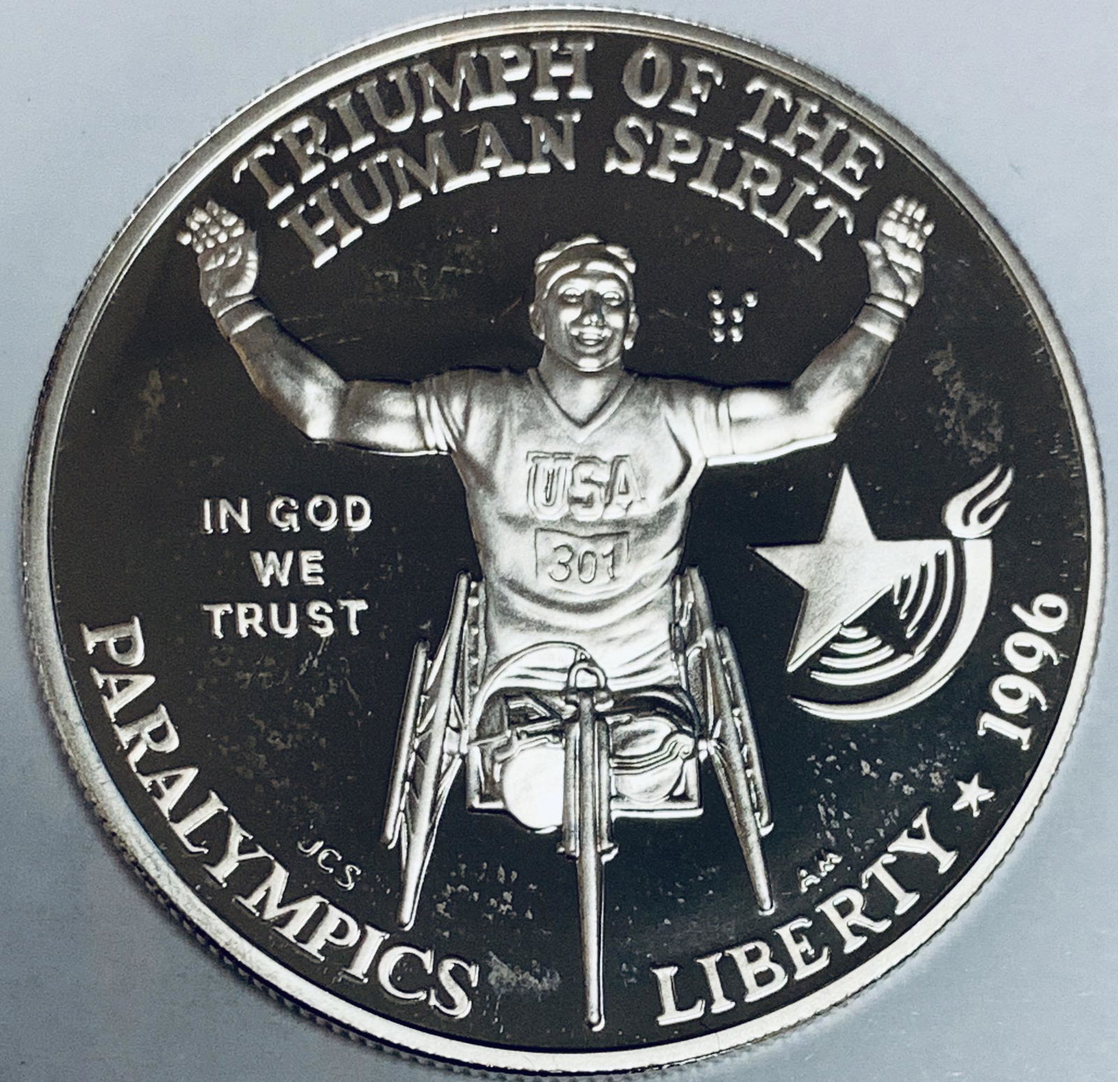 1996-P Atlanta Olympic Wheelchair Commemorative Silver (1 of 2)