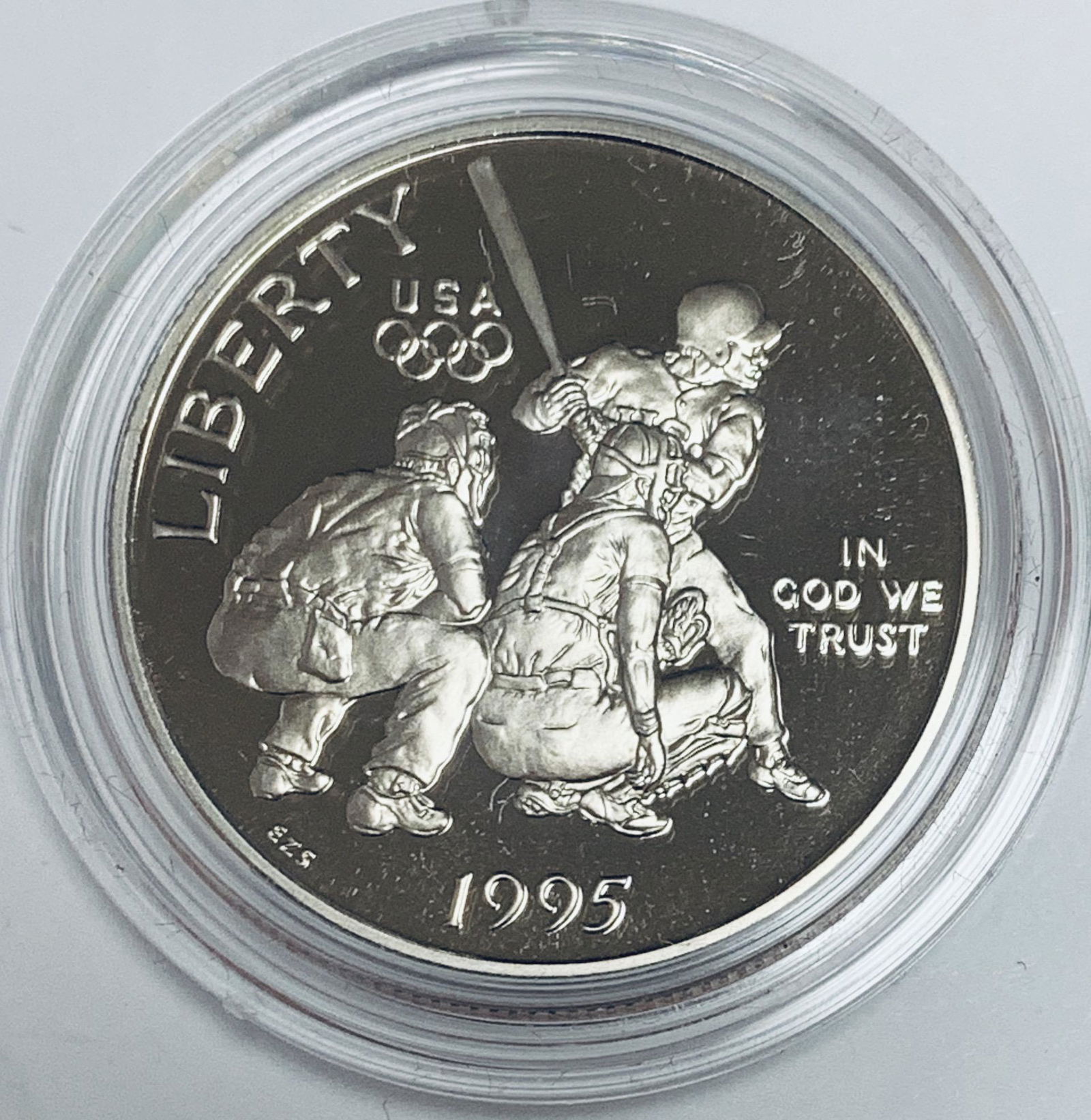 1995-S 50c Olympic - Baseball - Commemorative Half (1 of 2)
