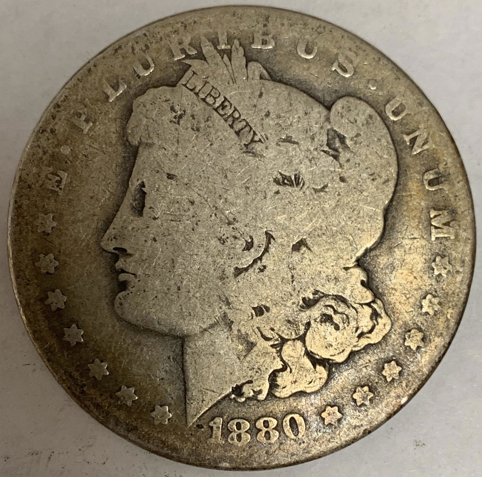 1880 O Morgan Silver Dollar Average Circulated $1 G-VG (1 of 4)