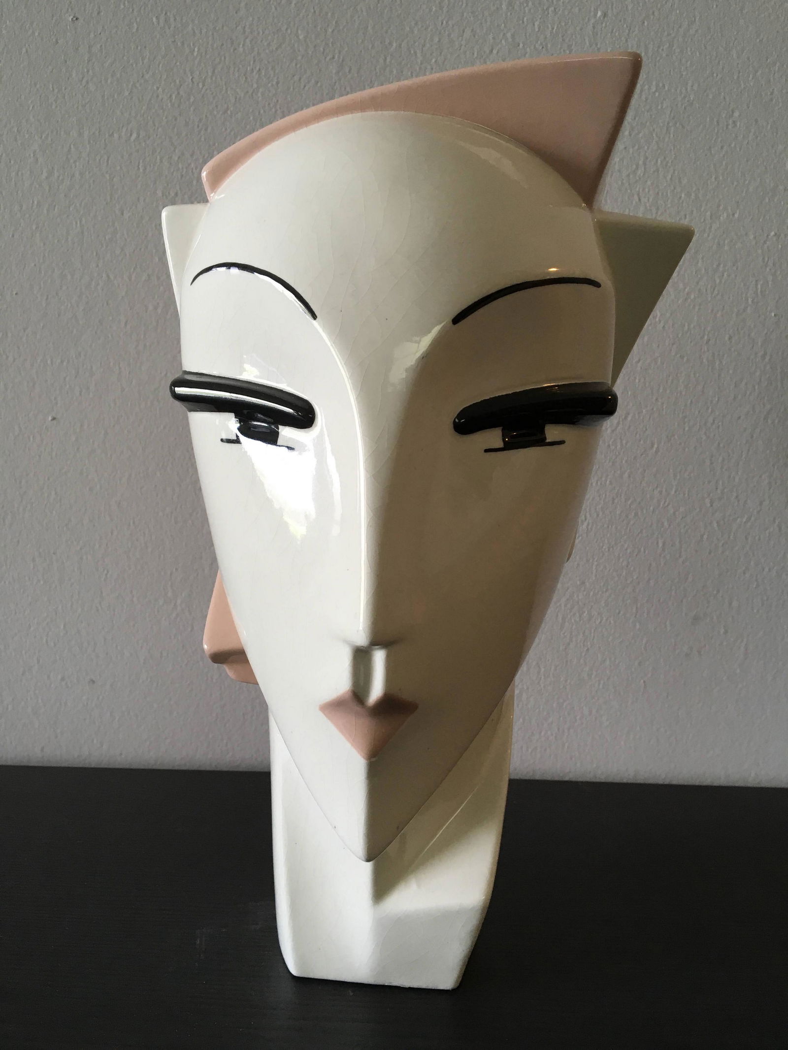 Art Deco Vase in the Form of a Female Head (1 of 4)