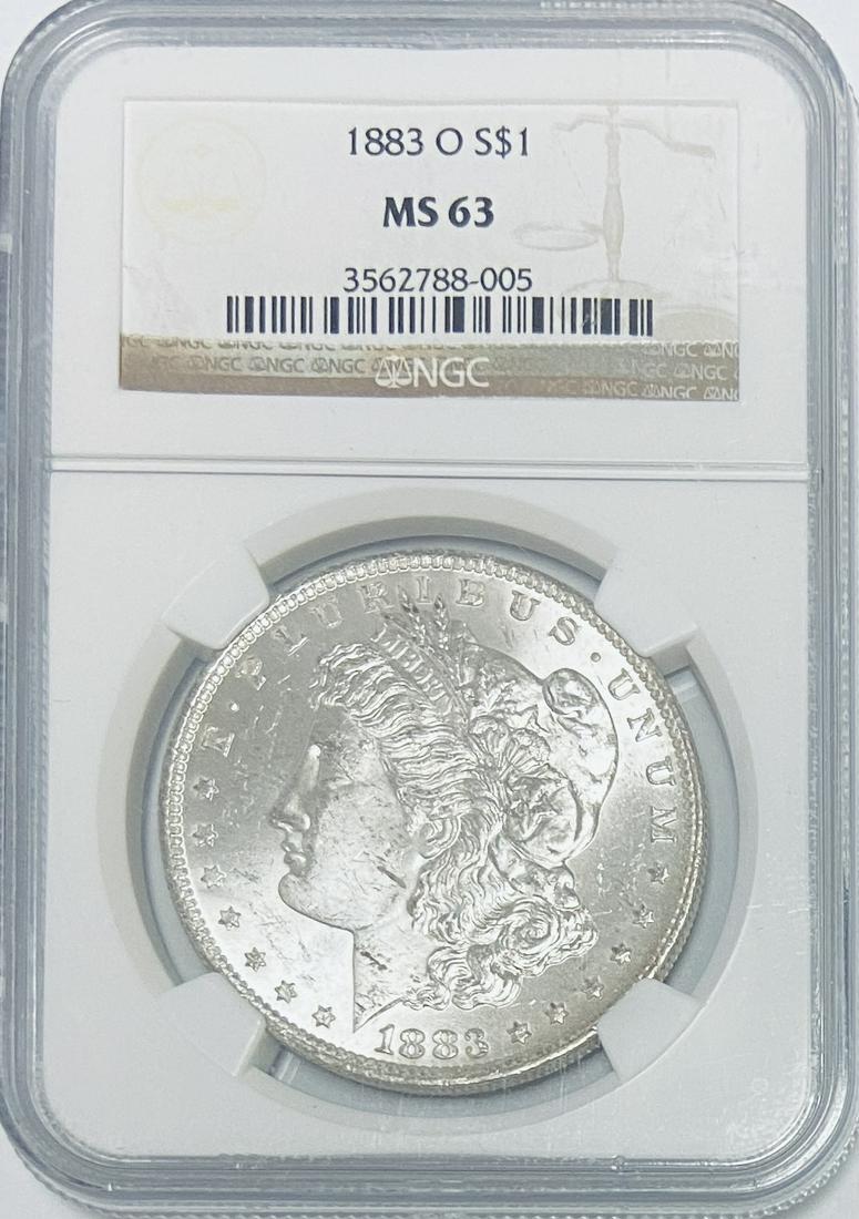 1883-O $1 Morgan Silver Dollar NGC MS63 (1 of 4)