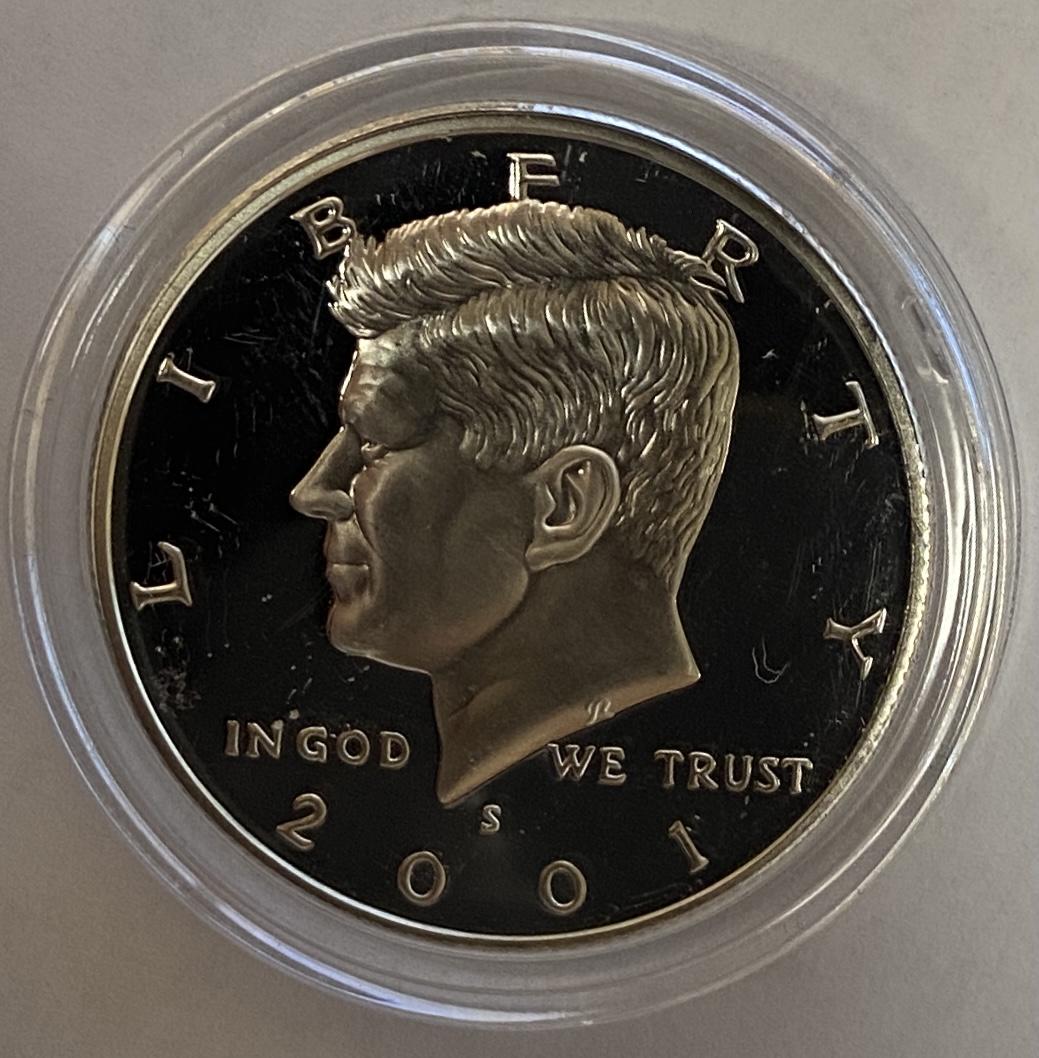 2001-S 50c Kennedy Silver Half Dollar Deep Cameo Proof (1 of 2)