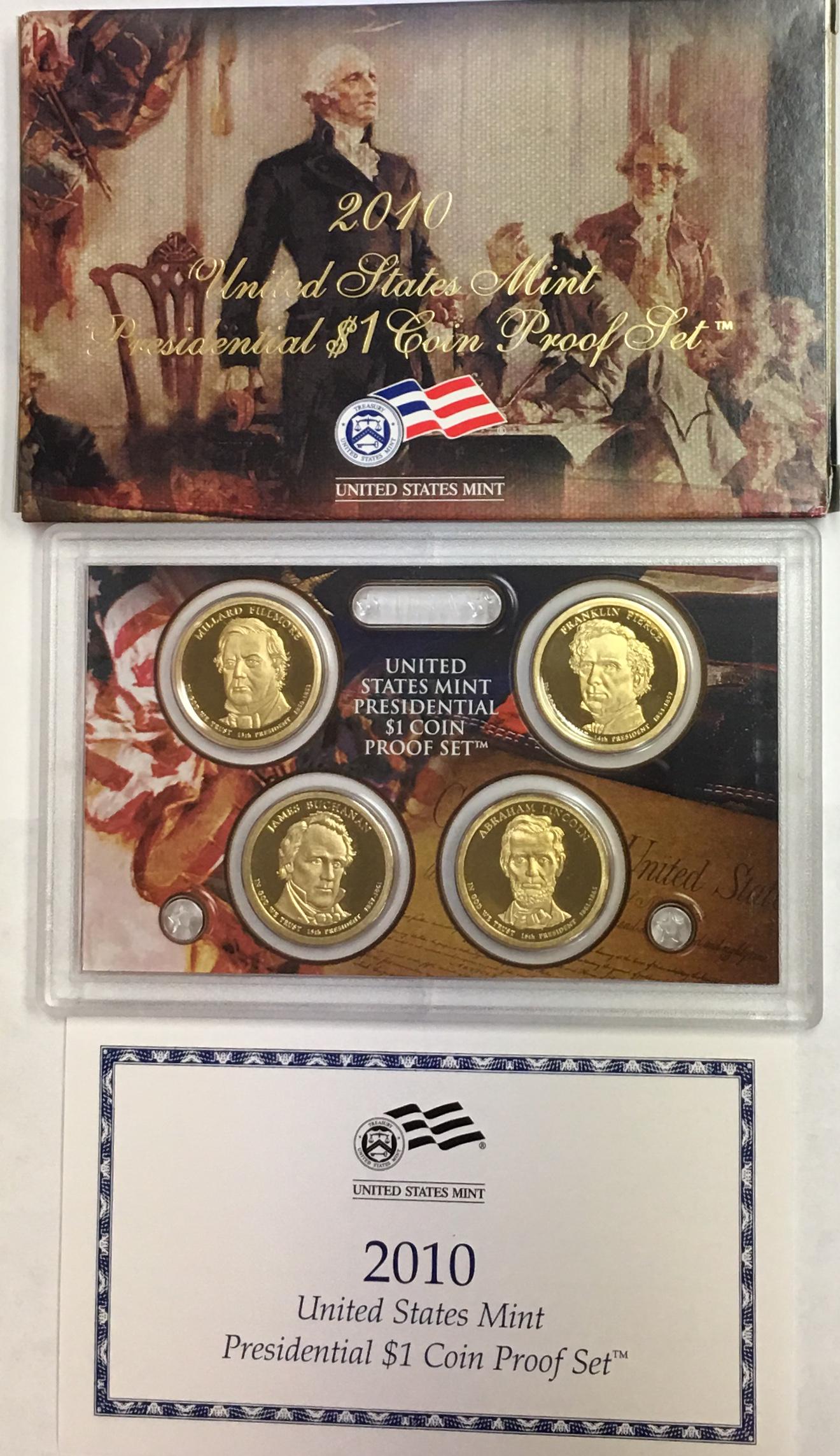 2010-S US Mint Presidential Dollar Proof Set in OGP & (1 of 3)