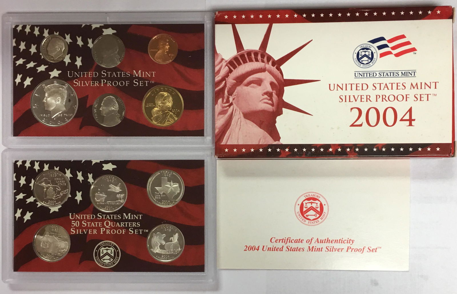 2004-S US Mint Silver Proof Set in OGP & COA (1 of 3)